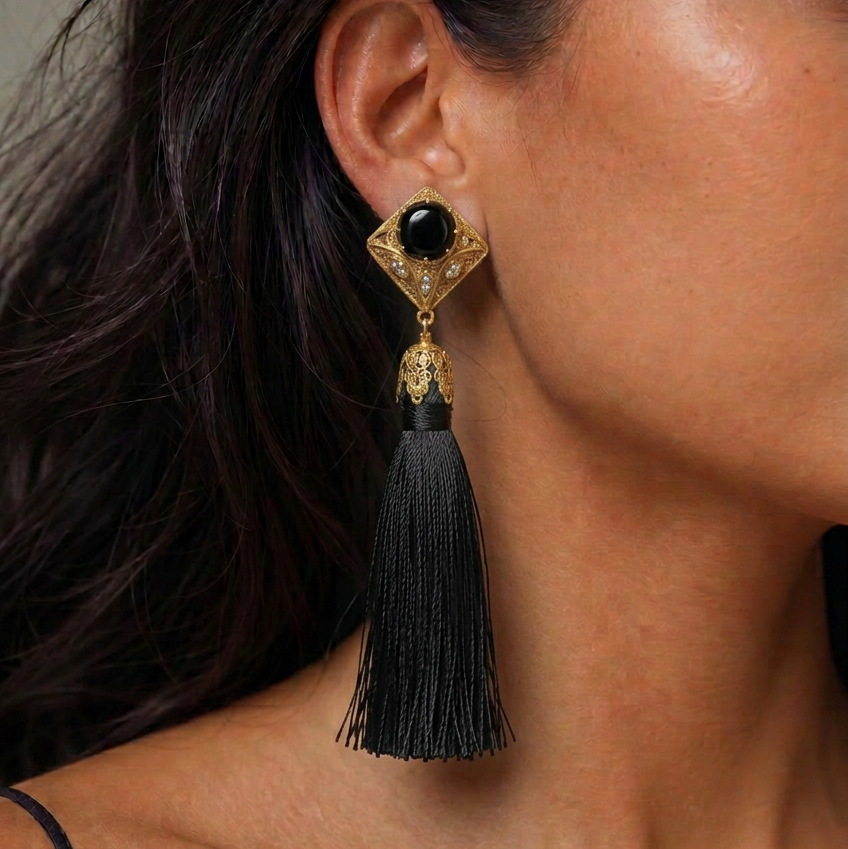 Vintage Chanel Parts Tassel Earrings
