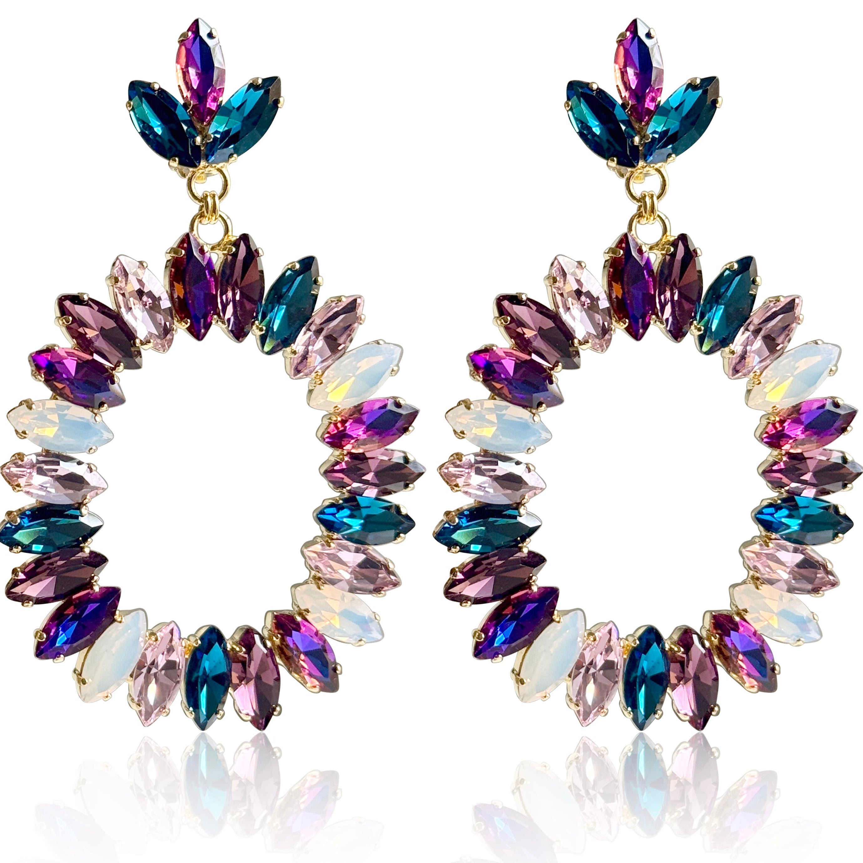 Celest Crystal Hoop Earring