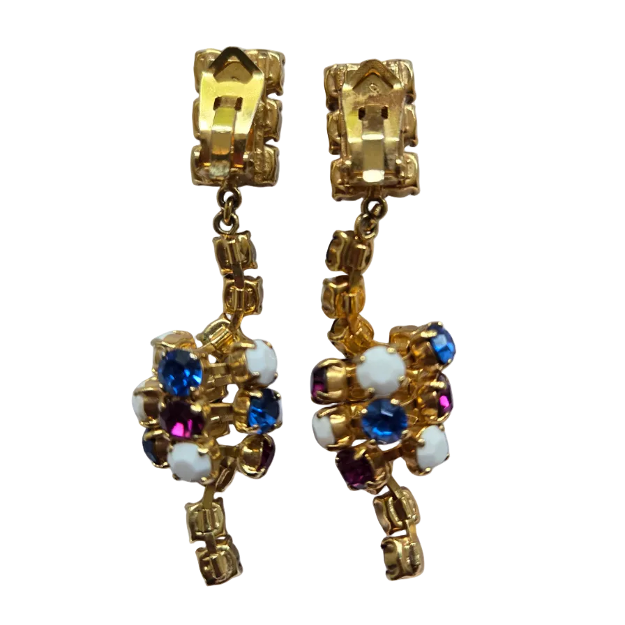 Vintage French Crystal Drop Earrings