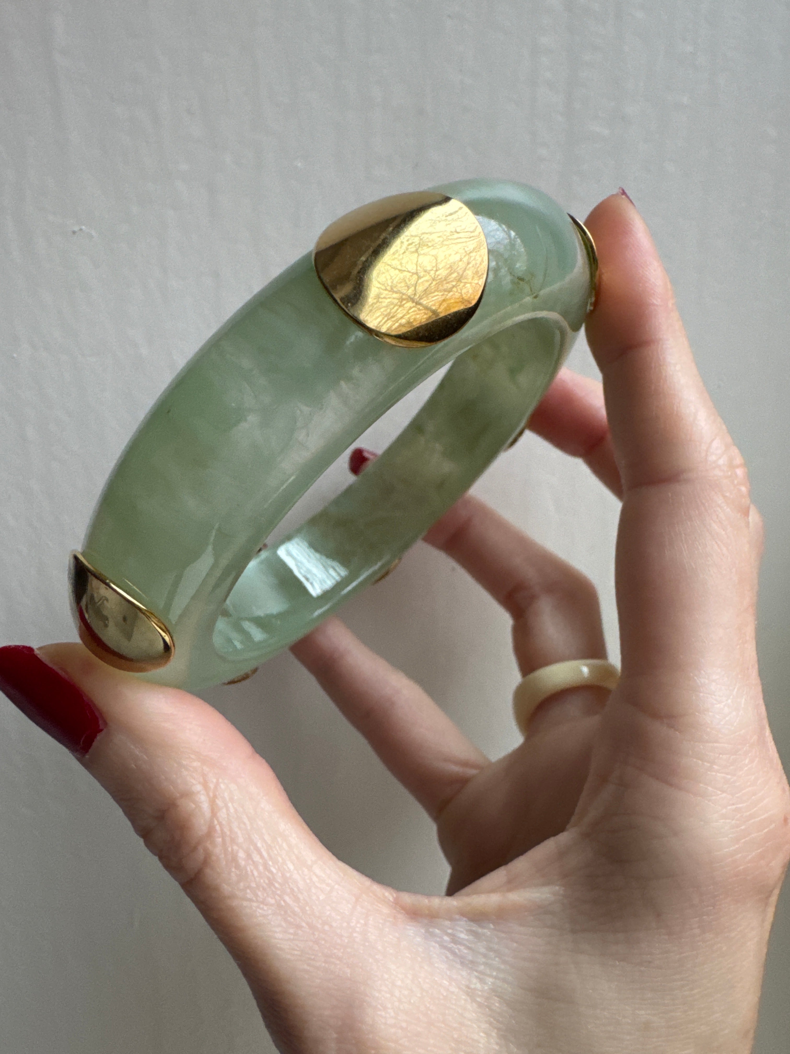 Tortoise or Jade Resin Bangle