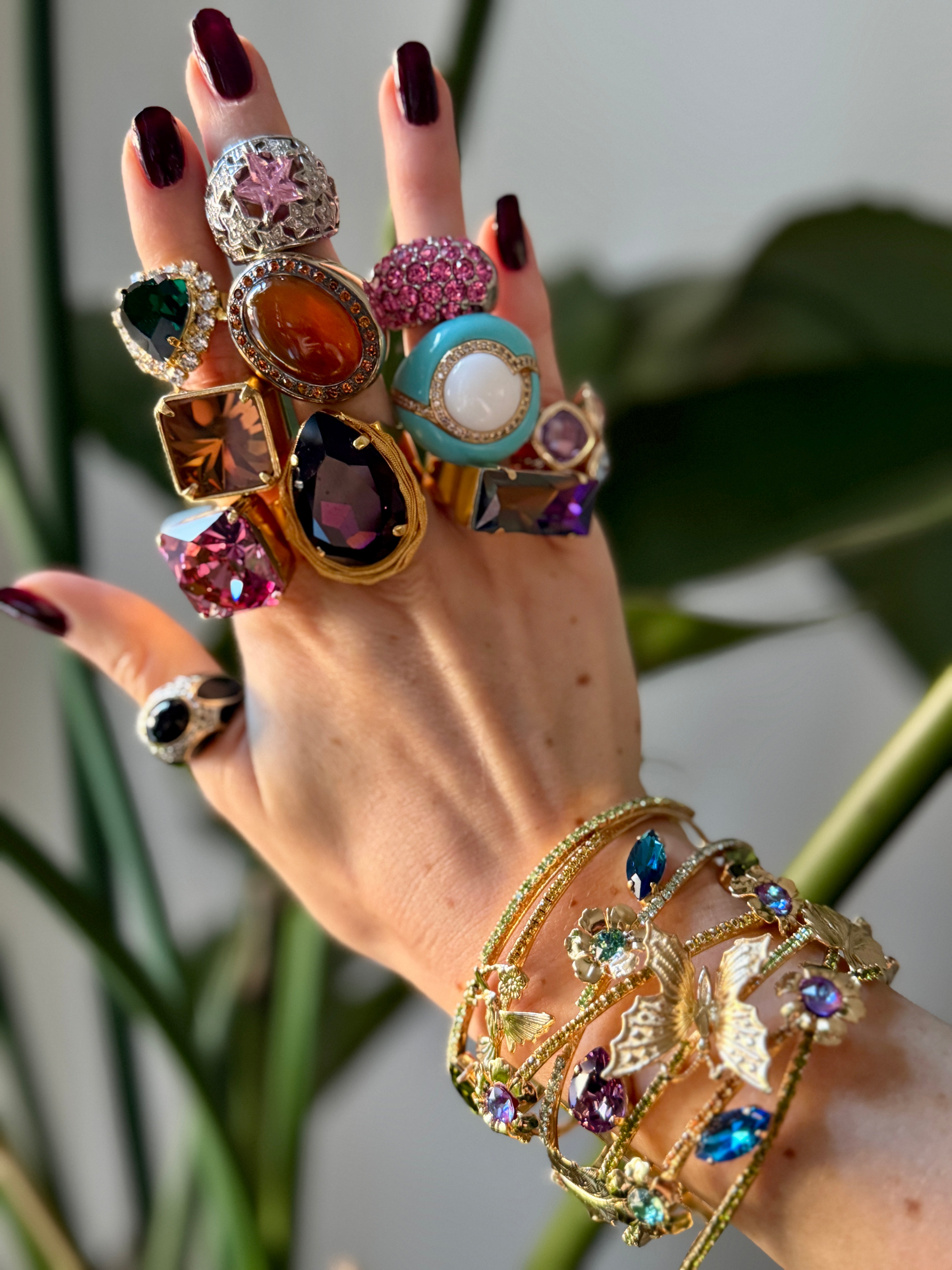 Izzy Purple Teardrop Cocktail Ring Pre Order