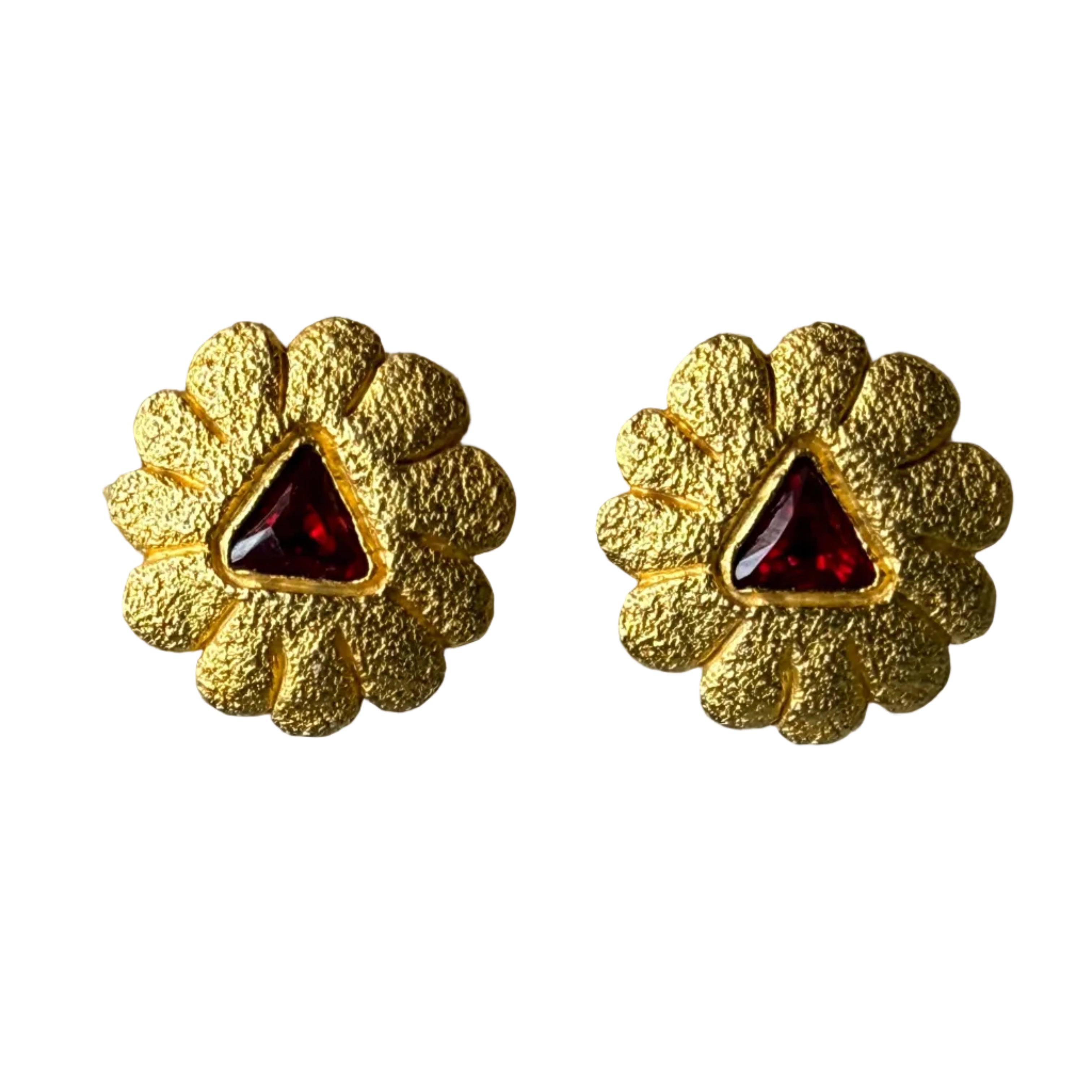 Sophie Goetsch Gold Flower Earrings