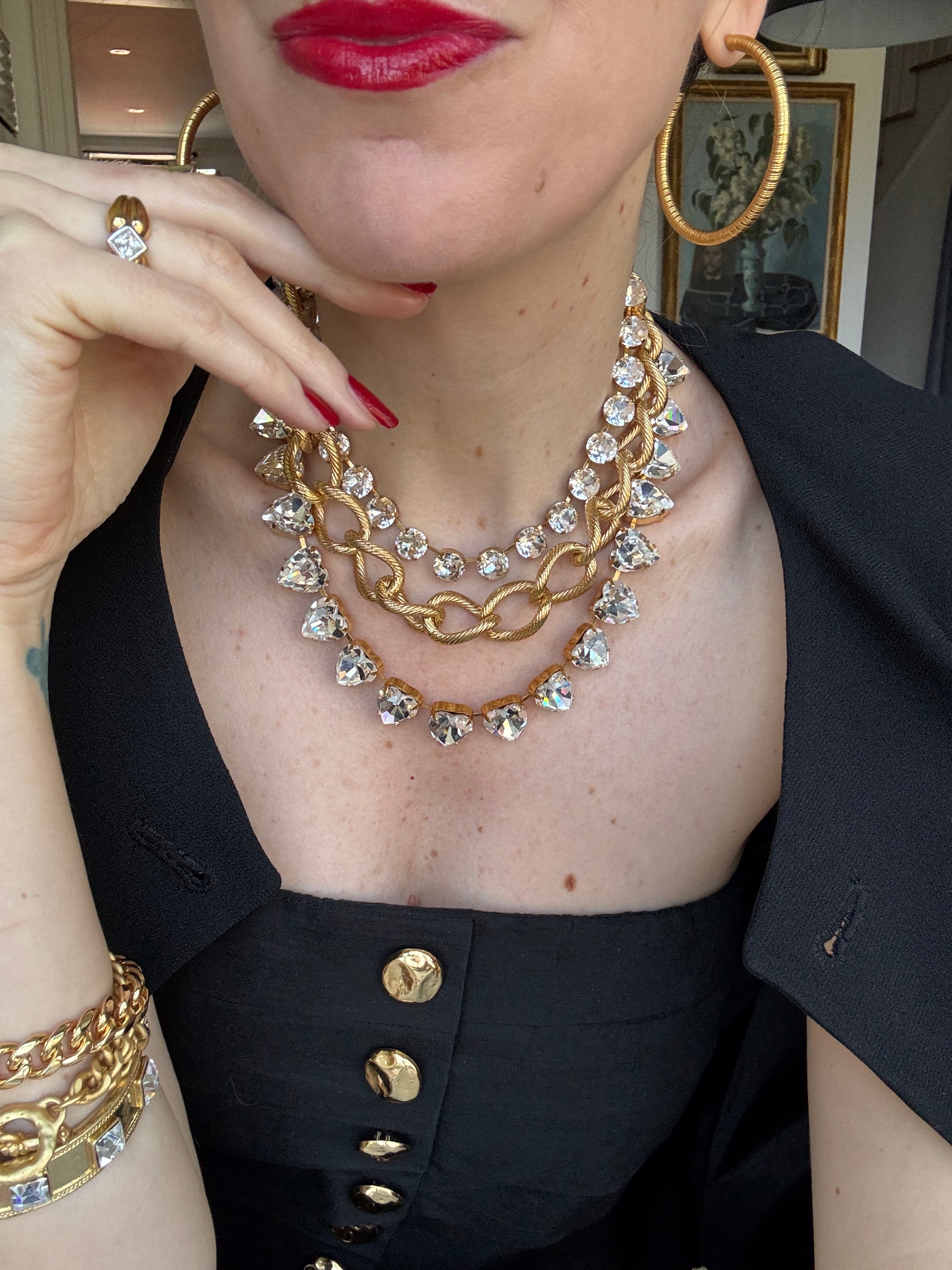 Grace Diamond Crystal Heart Necklace