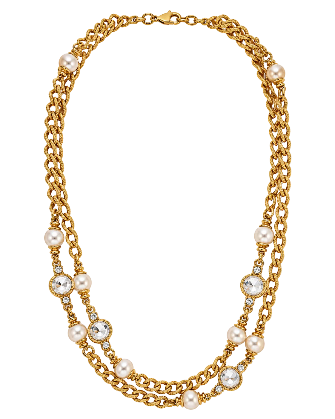 St. John Pearl and Crystal Necklace