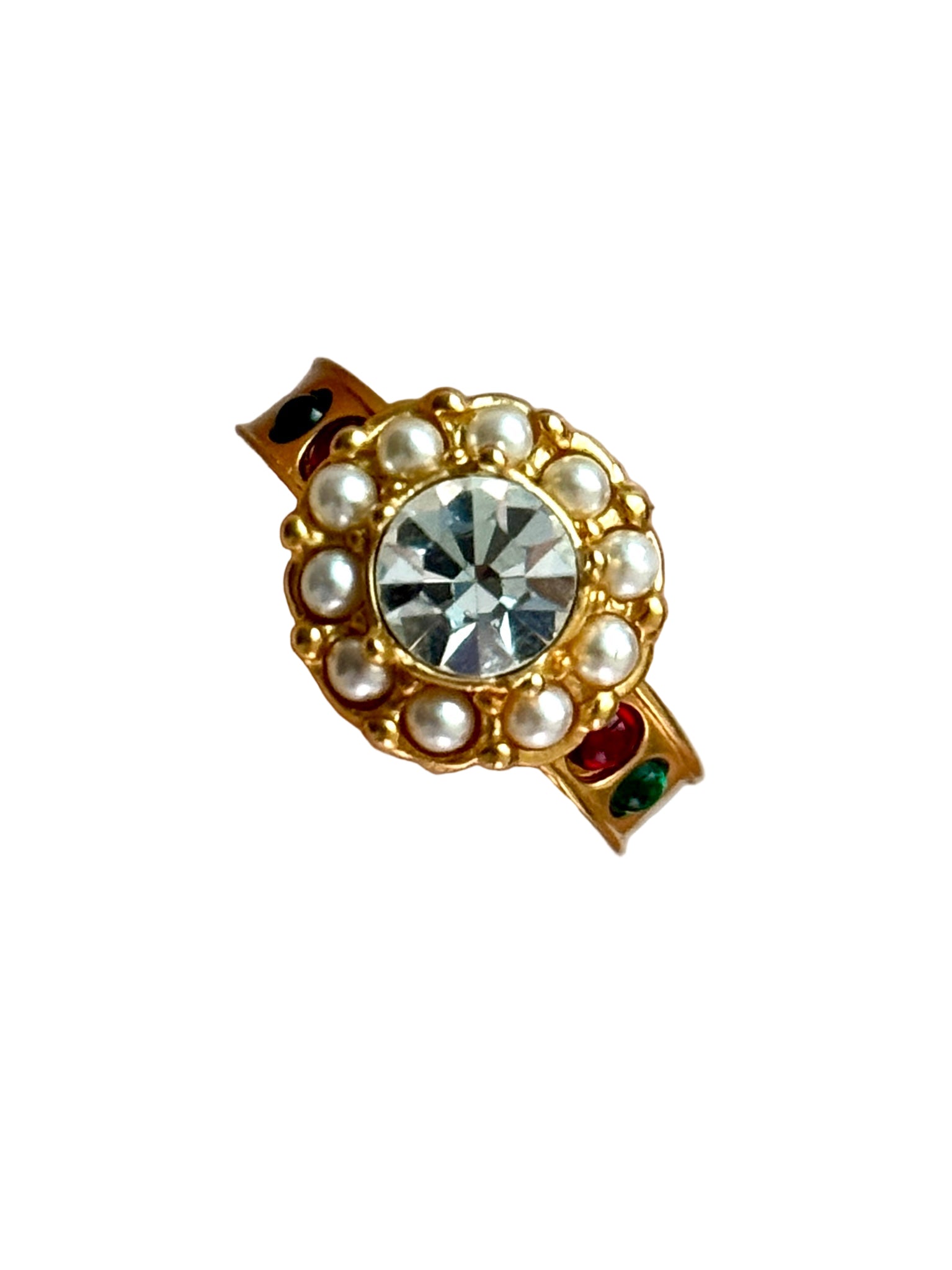 Vintage French Flower Ring size 6.25