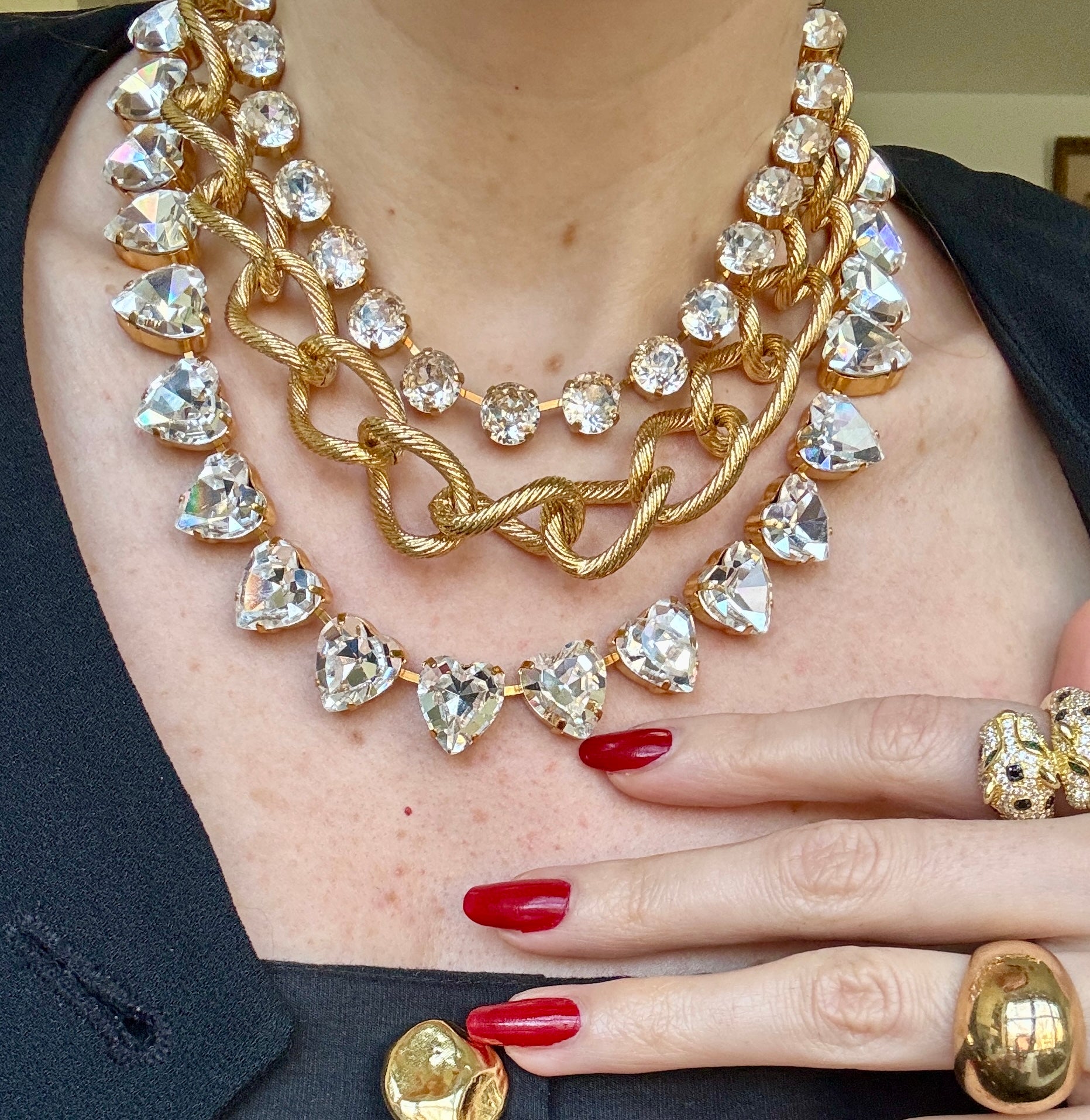 Grace Diamond Crystal Heart Necklace