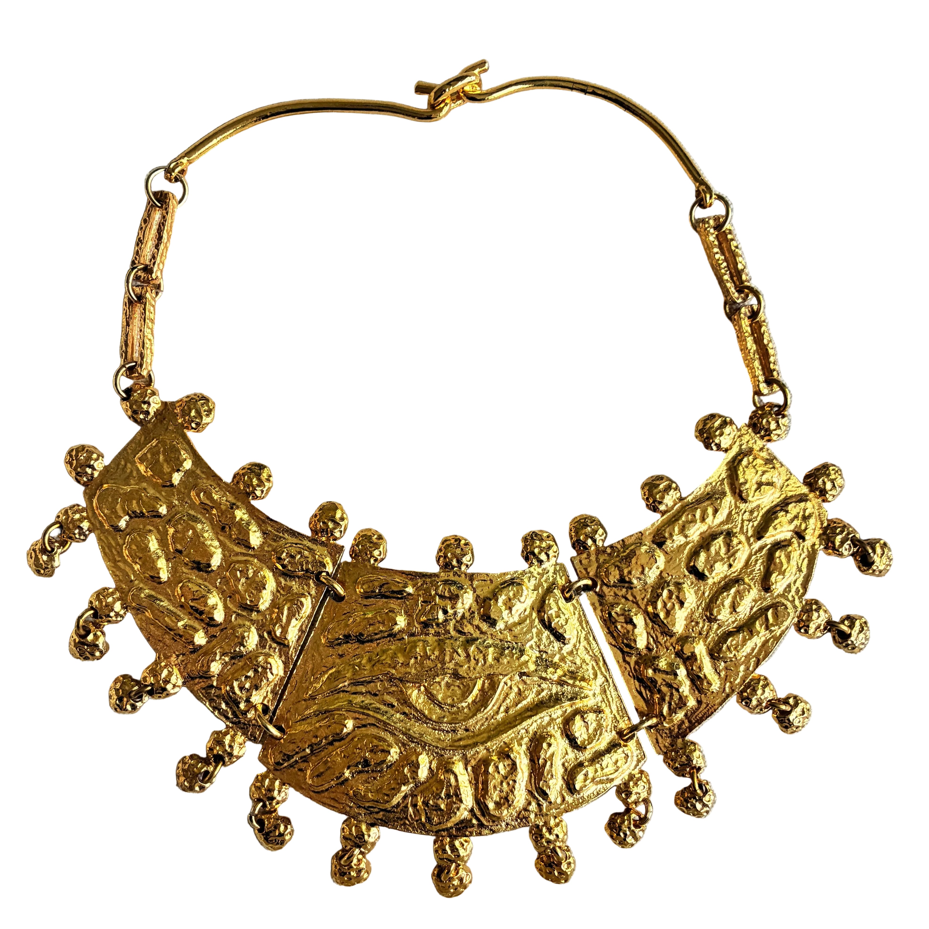 Vintage Gold Eye Statement Necklace