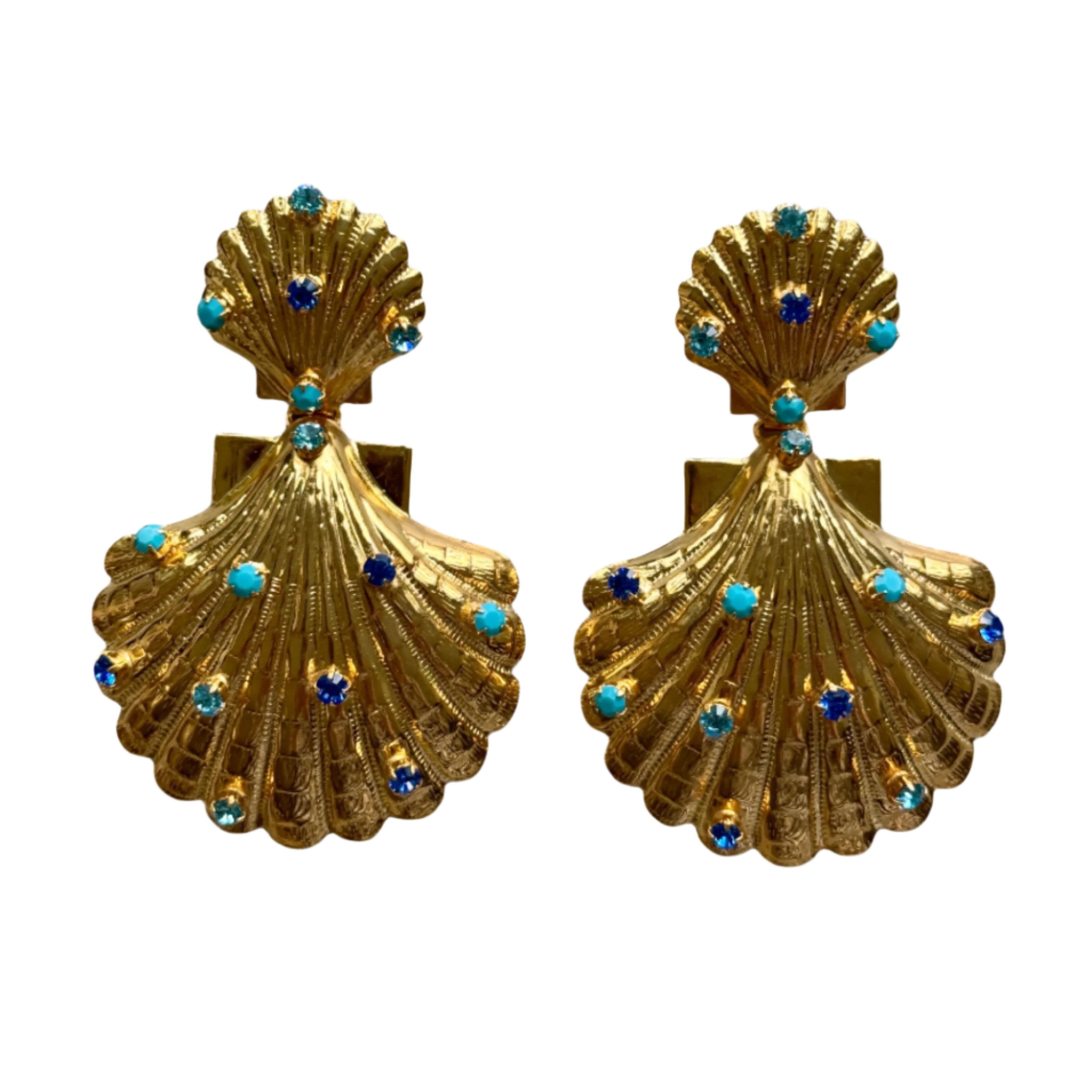 Gigi Blue Shell Earrings