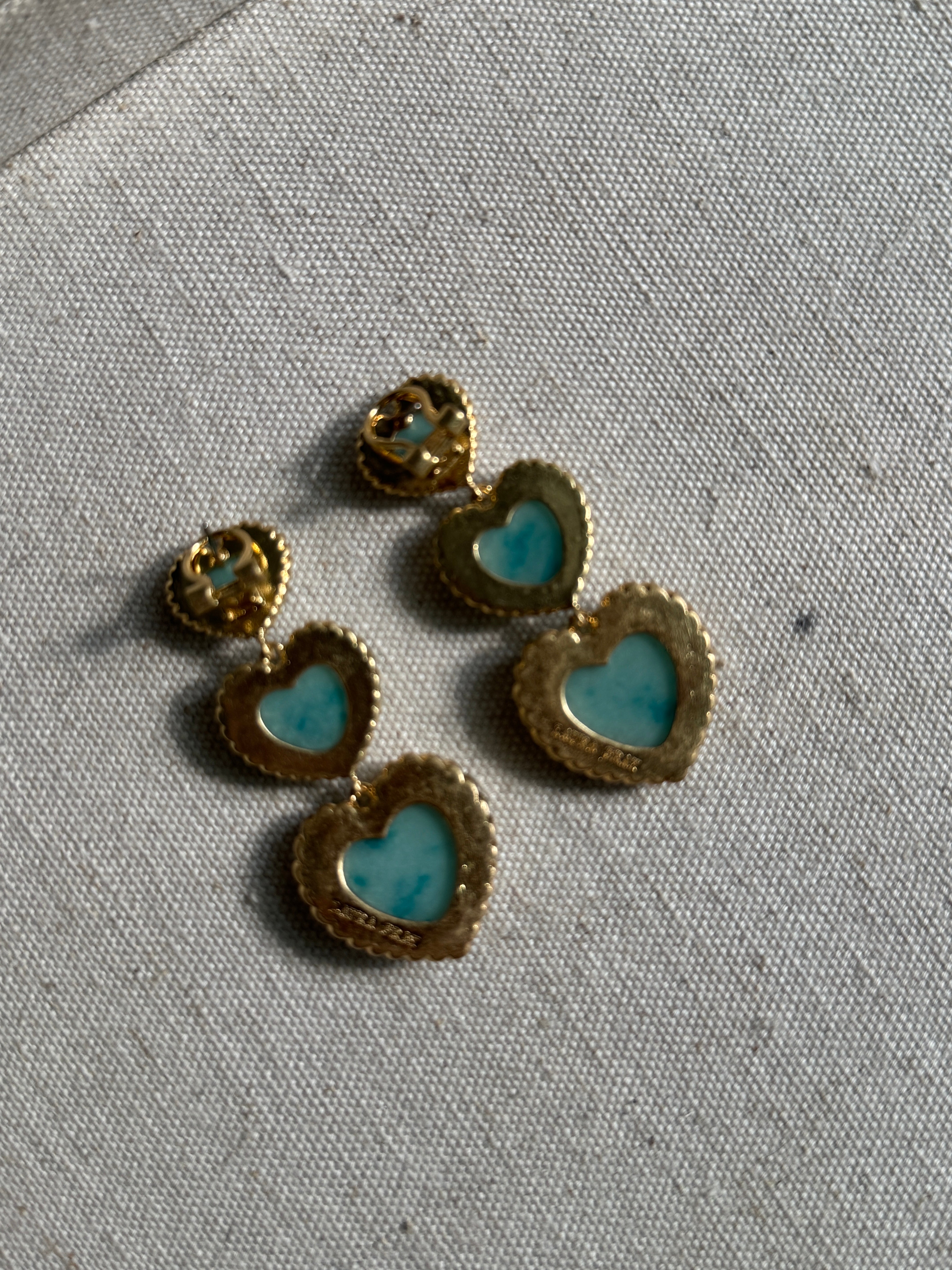 Sloan Triple Heart Earrings