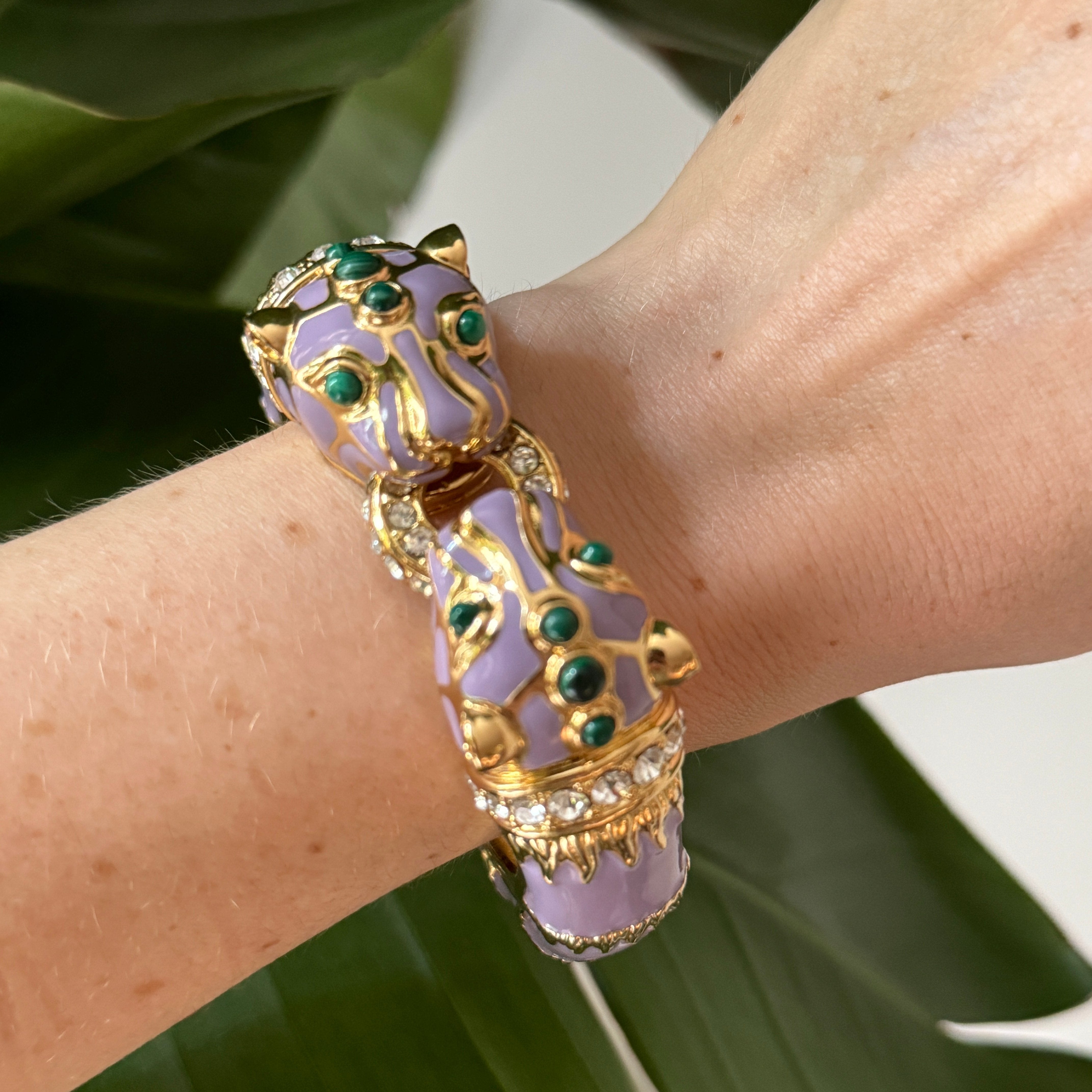 Lavender Double Panther Bracelet