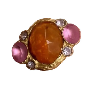 Vintage 80s French Designer Satellite Adjustable Ring
