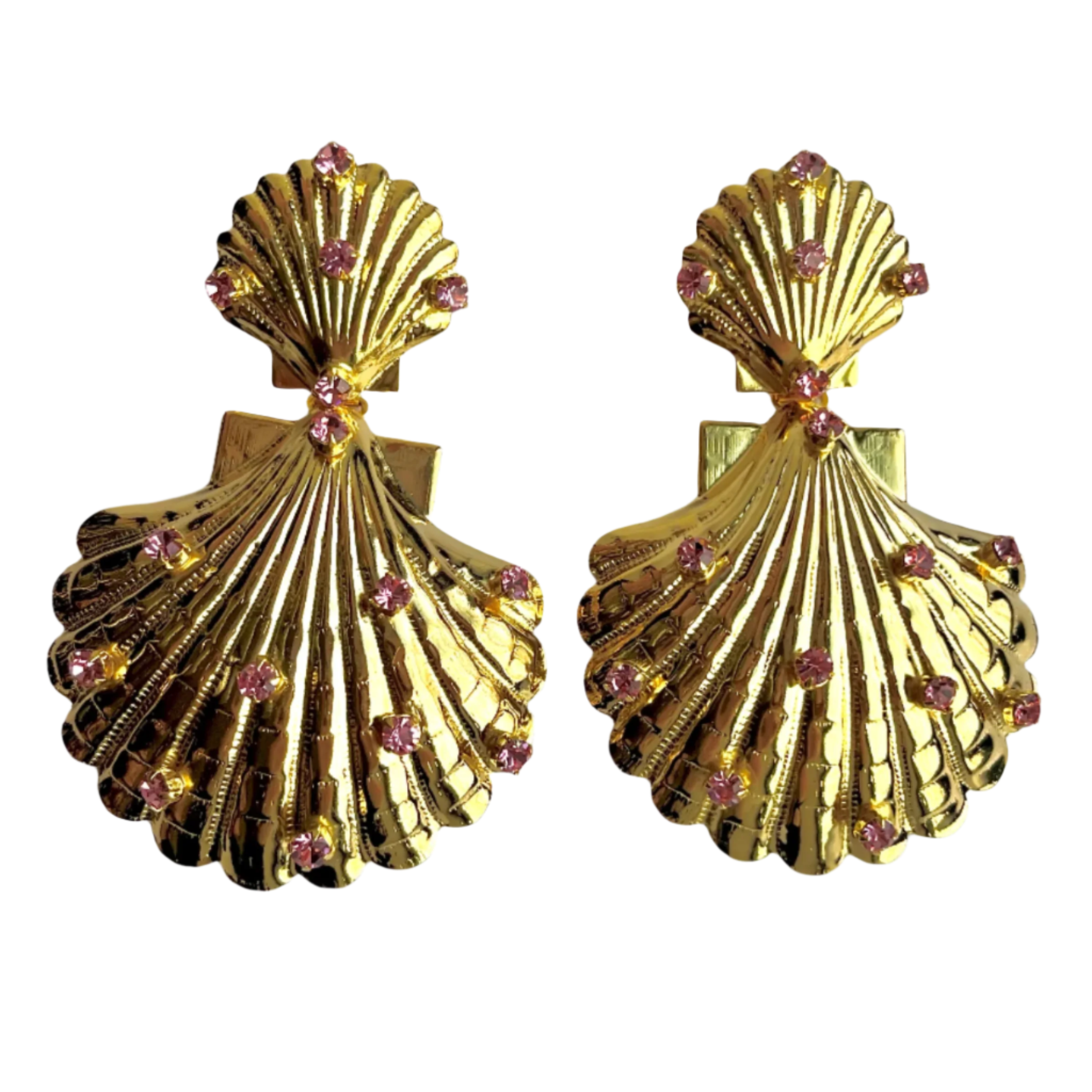 Gigi Pink Shell Earrings