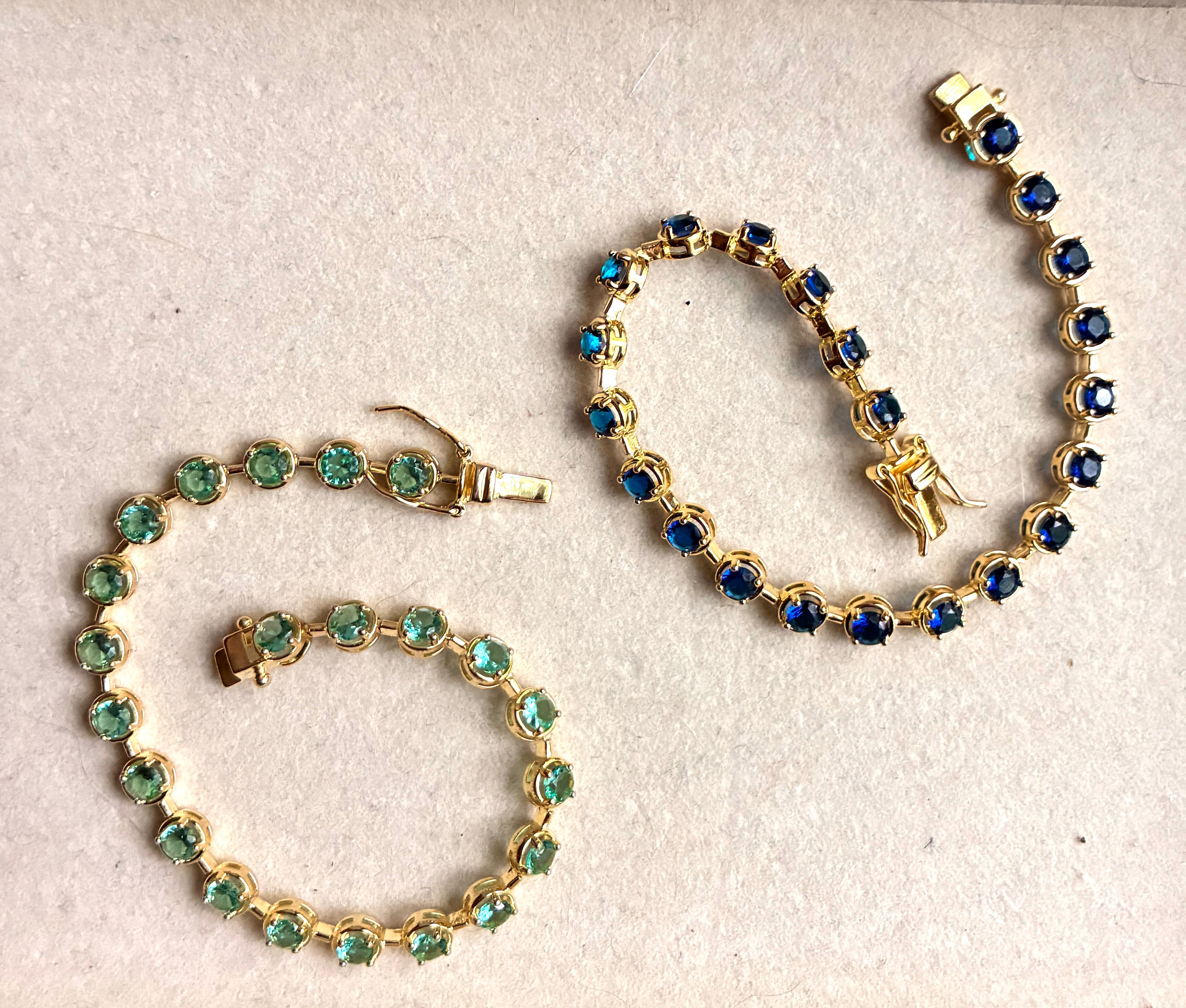 Round Crystal Bezel Tennis Bracelet - 3 Colors Available