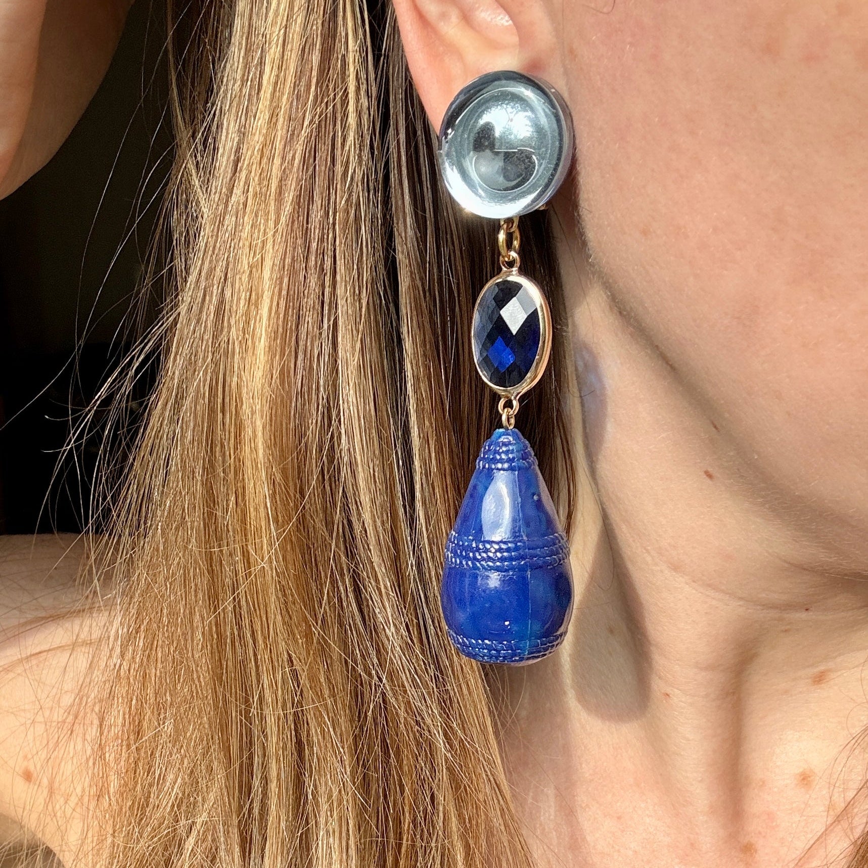 Francine Bramli Lapis Drop Earrings