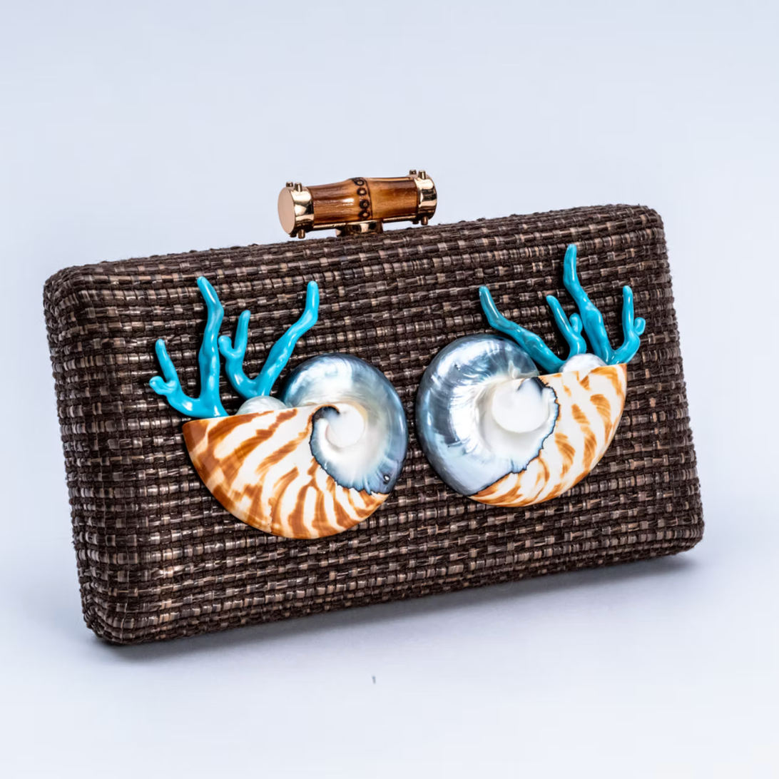 The Fiona Grasscloth Clutch