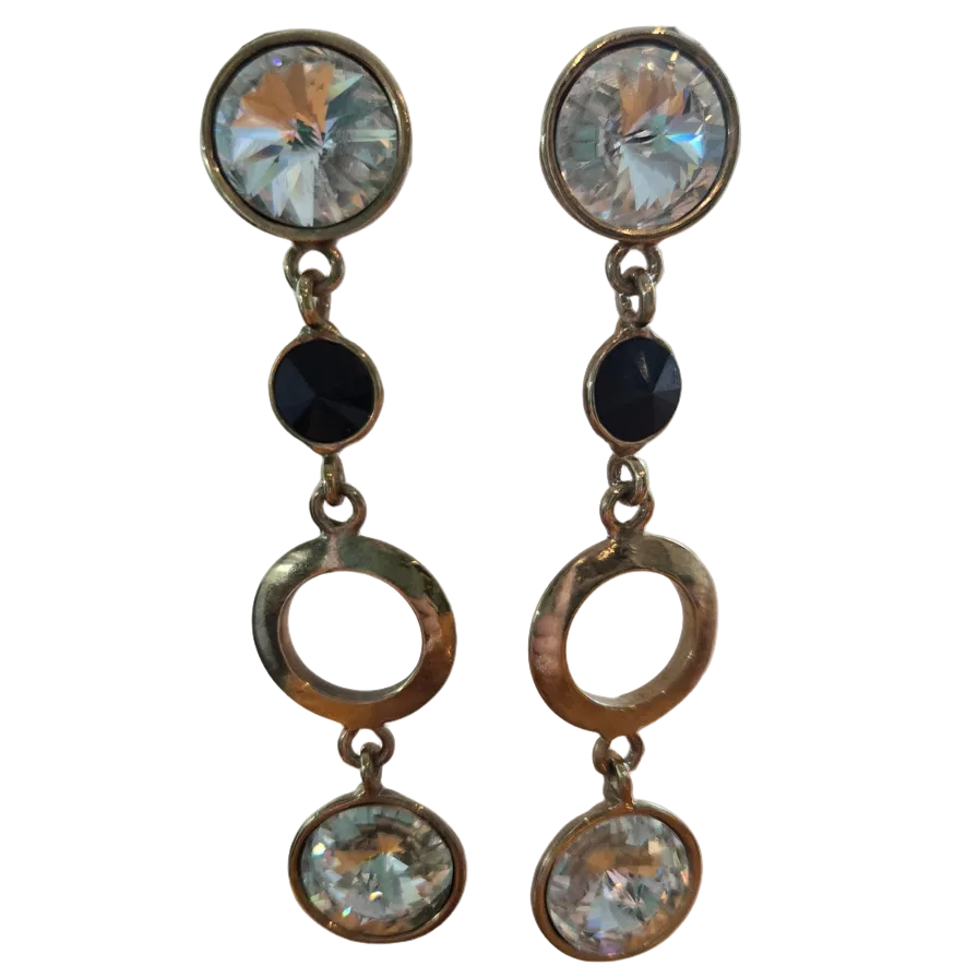 Vintage Inverted Crystal Earrings