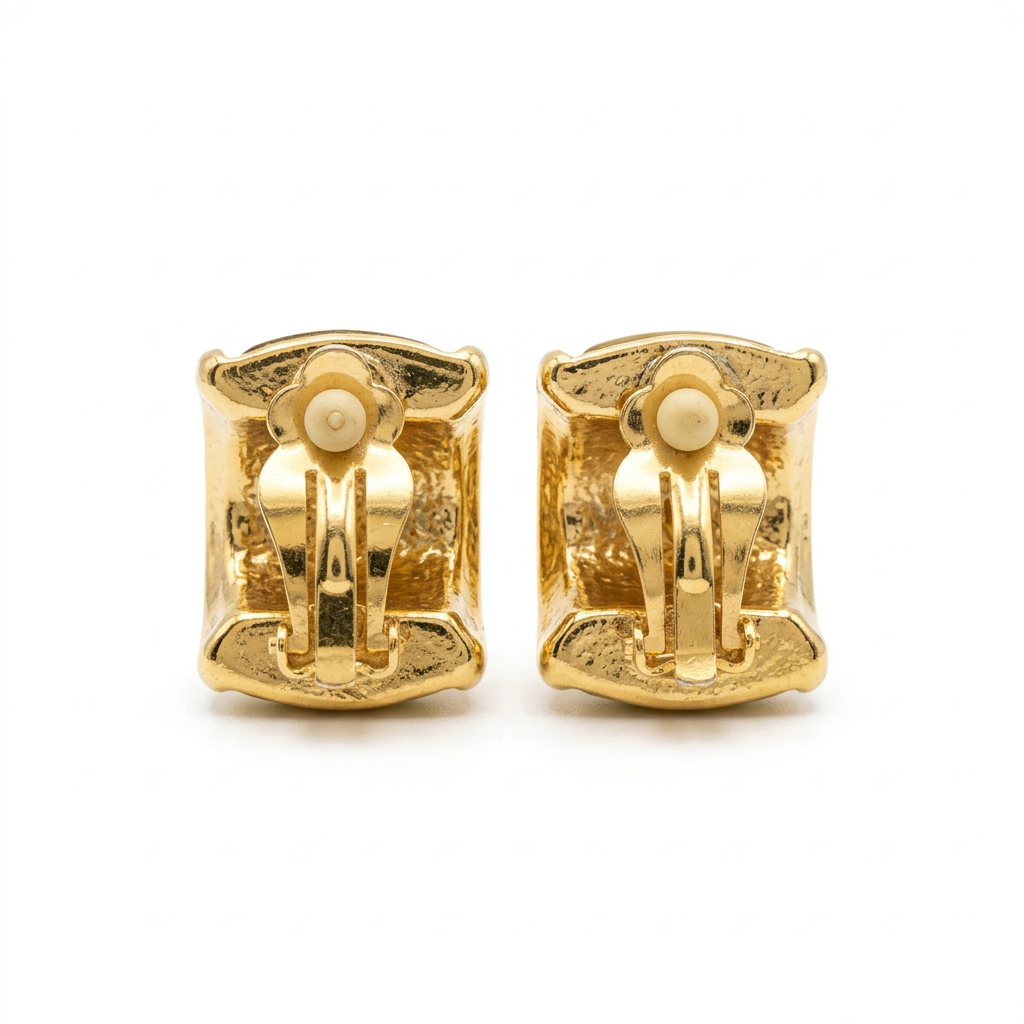 Vintage Tortoiseshell Chunky Clip-On Earrings
