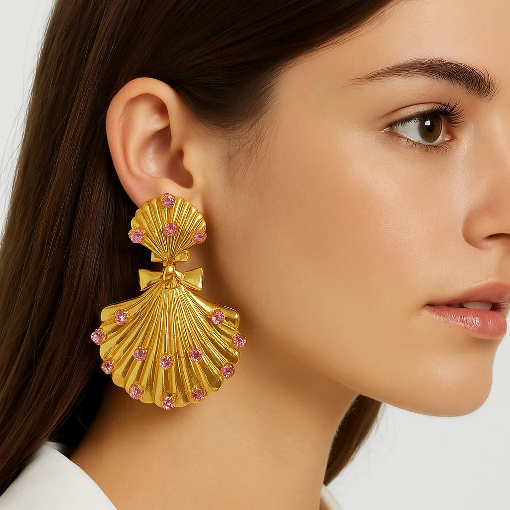 Gigi Pink Shell Earrings