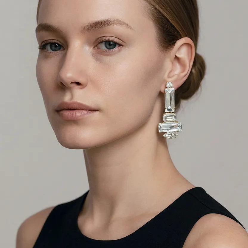 Jean Paul Gautier x Swarovski Clear Crystal Earrings