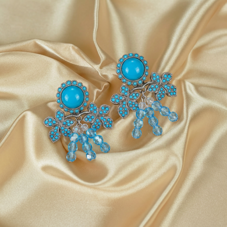 1960s Italian Turquoise Earrings
