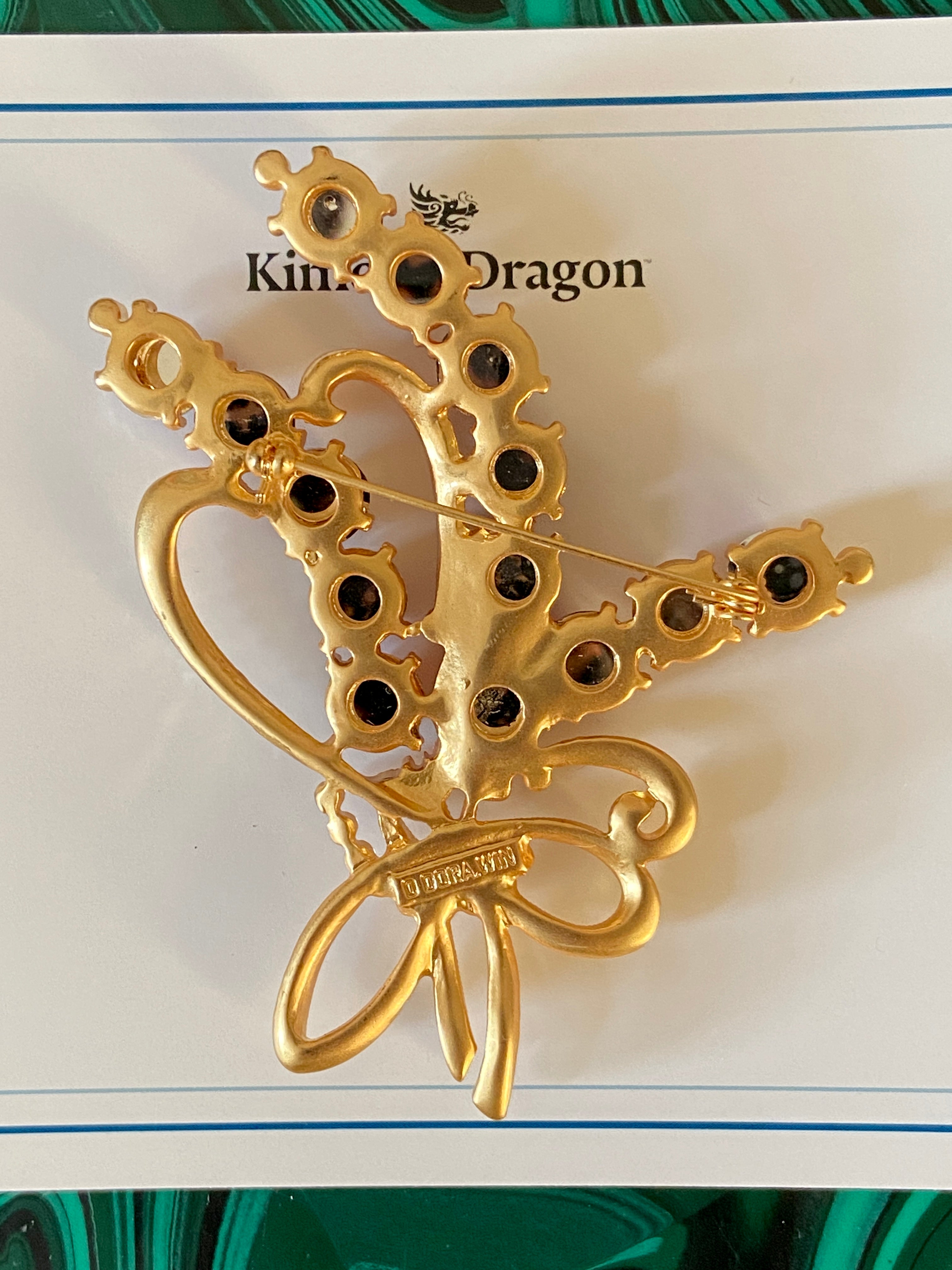 90s French Red Berry Holiday Brooch