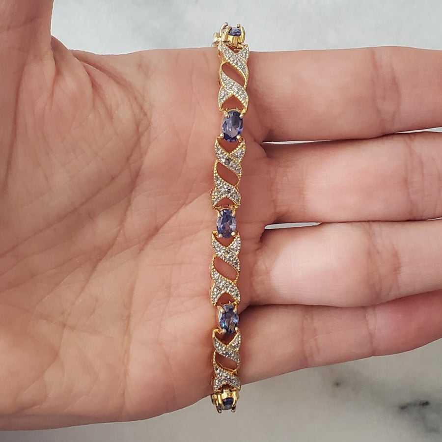Lavender Crystal Tennis Bracelet