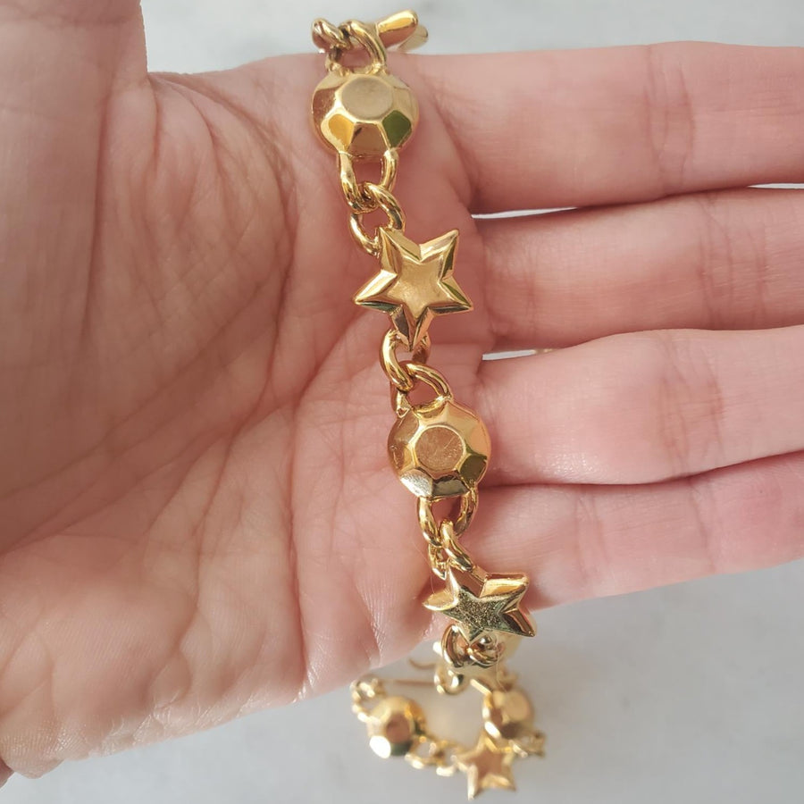 Trifari Gold Stars Necklace