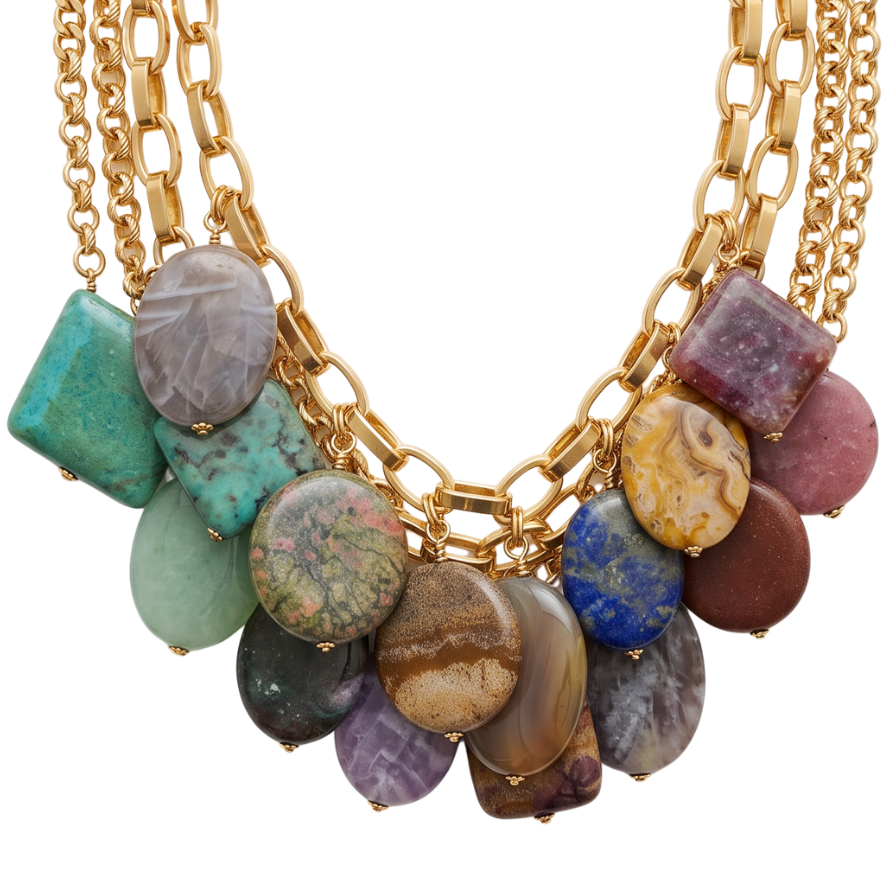 Stephen Dweck Multi-Strand Gemstone Necklace