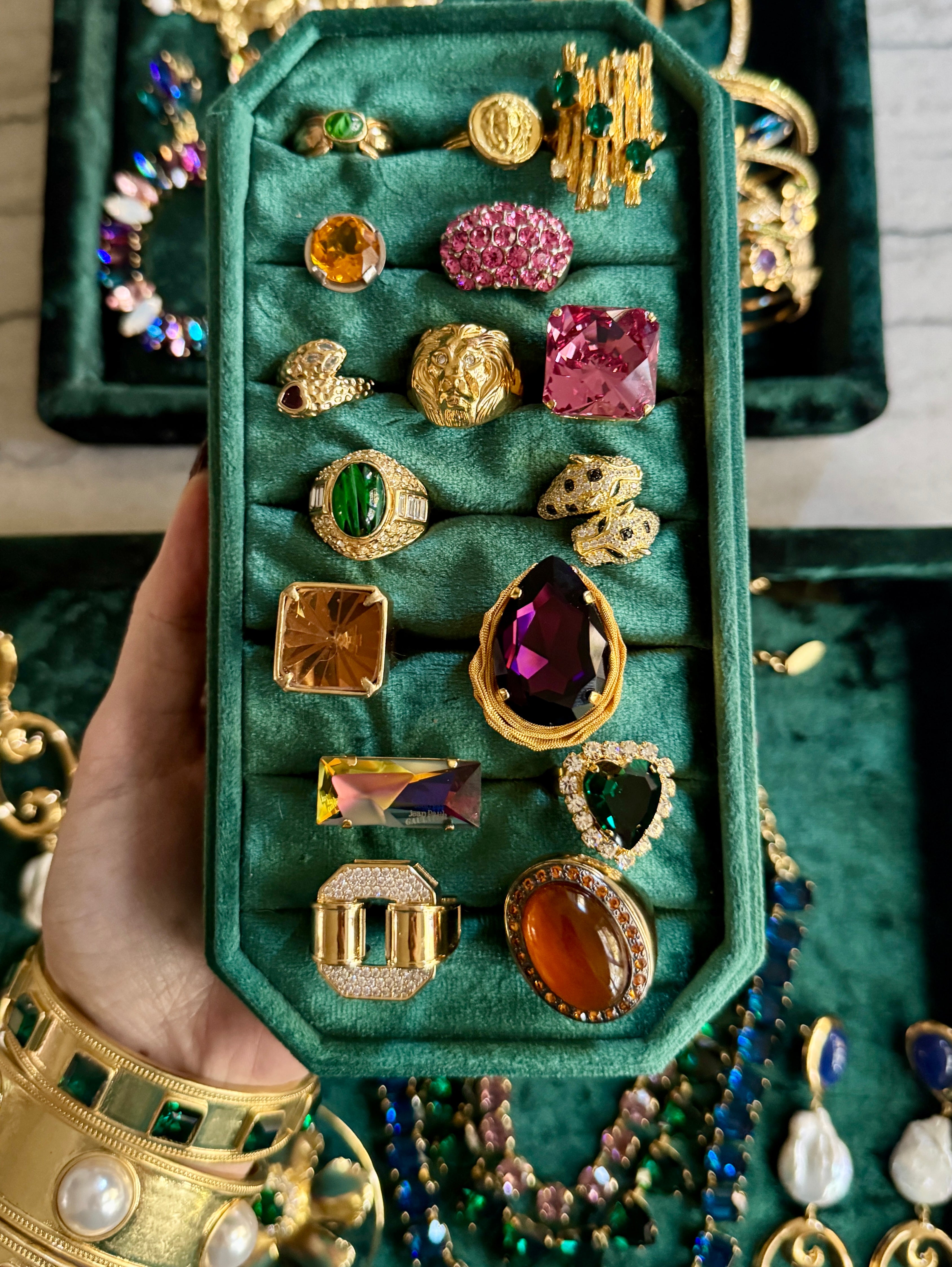 Grace Emerald Crystal Heart Ring