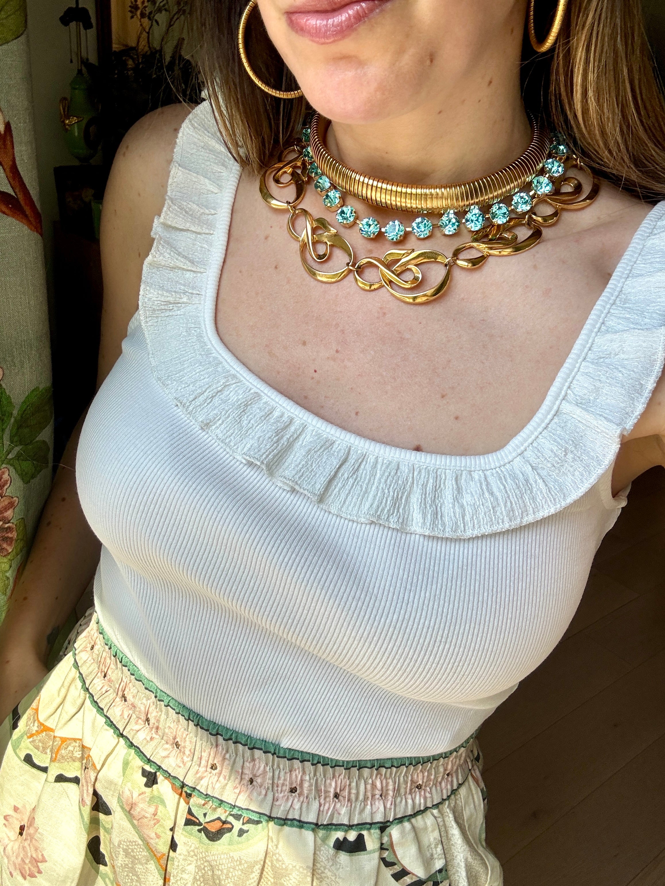 Modern French Omega Collar Necklace
