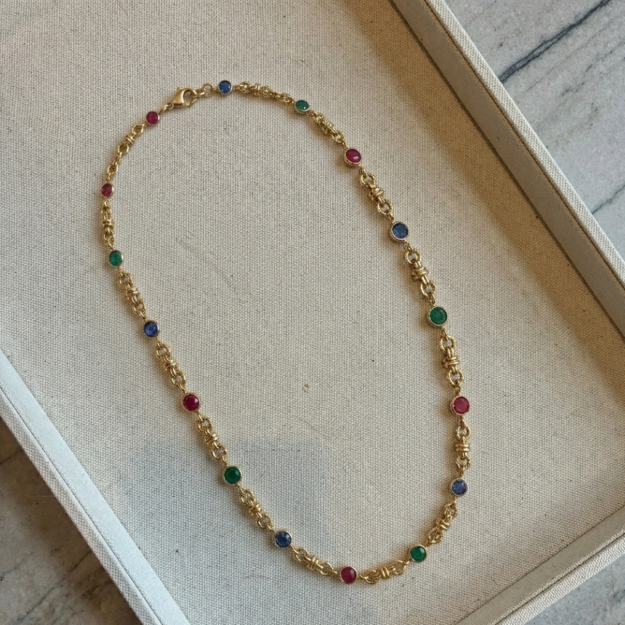 Vintage Swarovski Crystal Chicklet Necklace