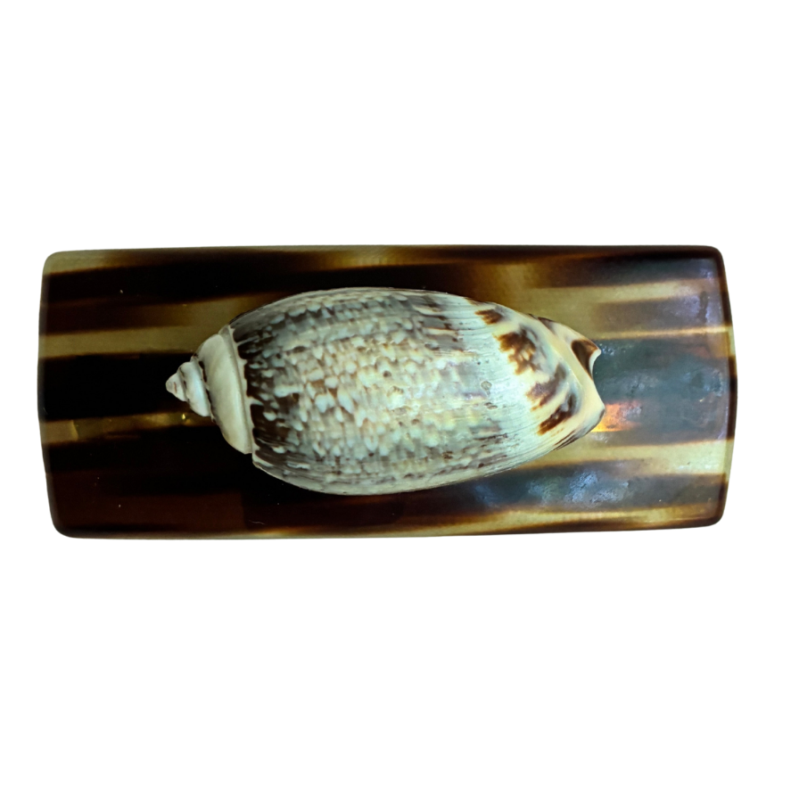Vintage French Shell & Tortoiseshell Hair Clip