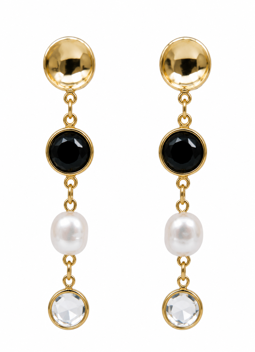 Vintage Gold Chain Drop Earrings