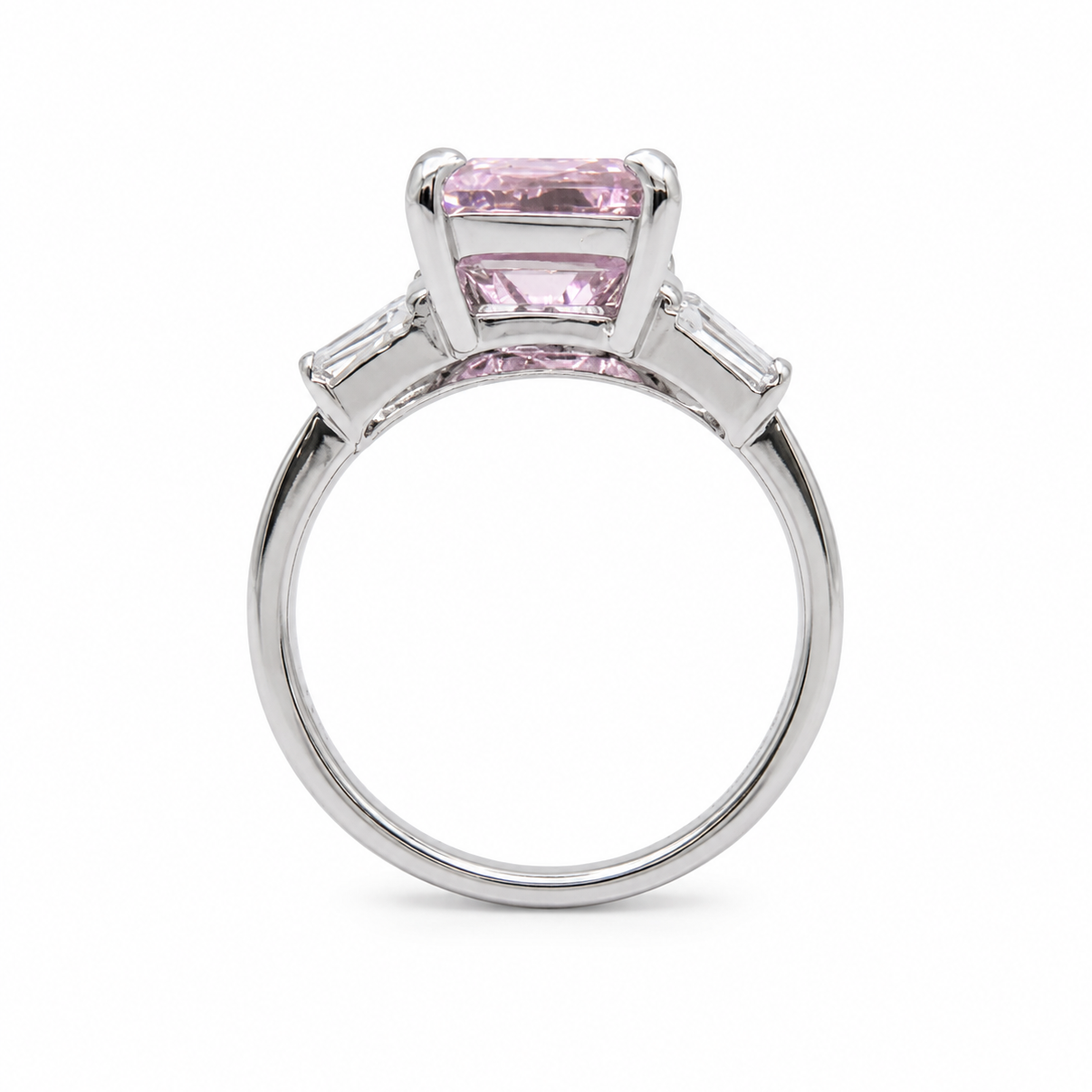 Vintage Pink Crystal Ring Size 7.75