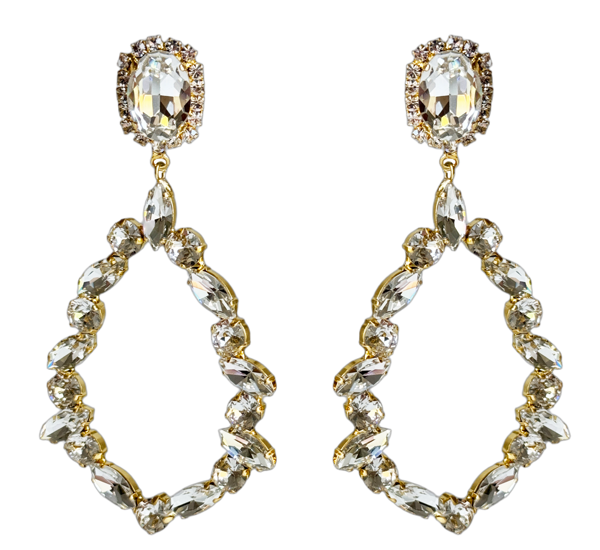 Lizzy Diamond Crystal Chandelier Earrings
