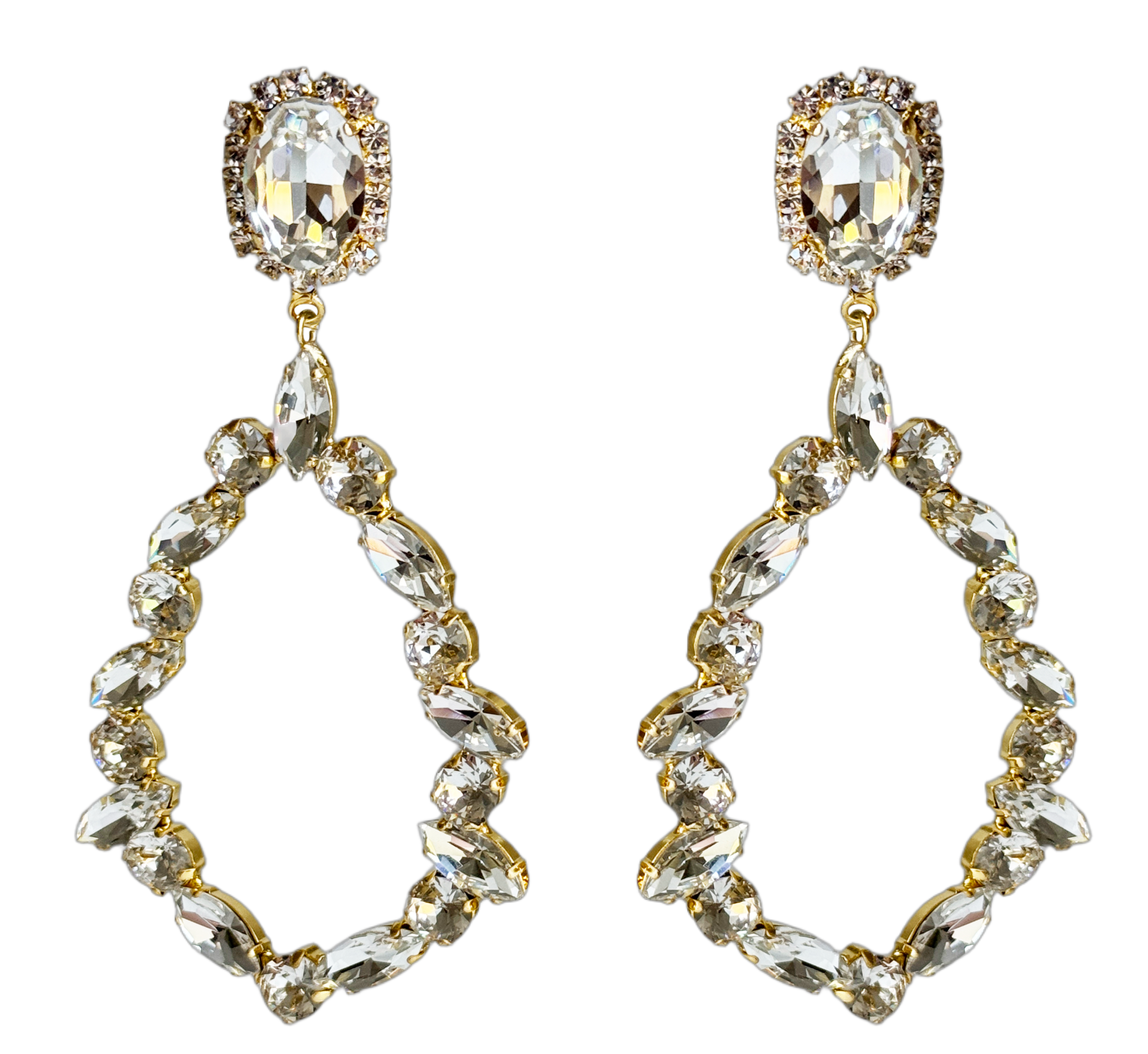 Diamond Crystal Chandelier Earrings