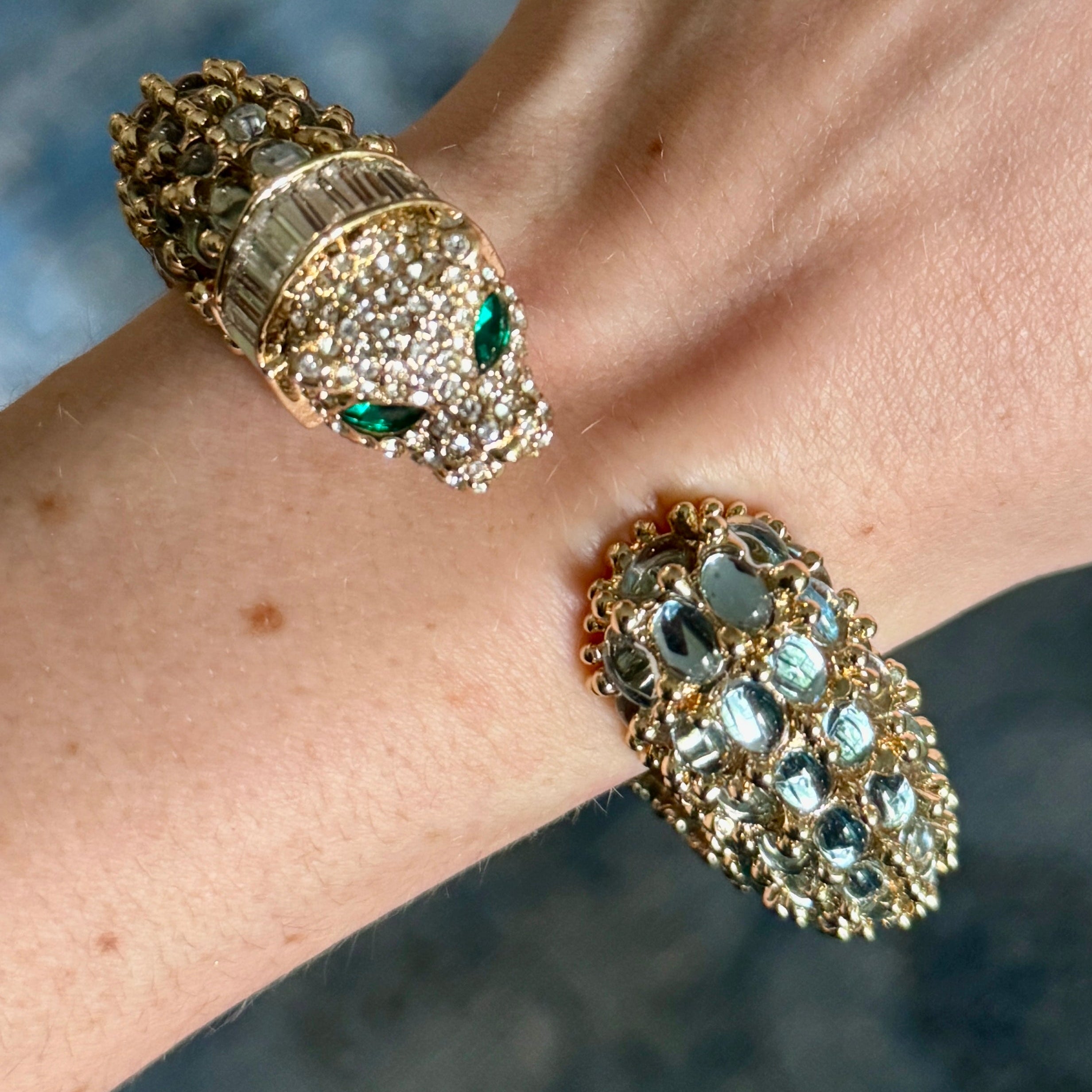 Niiki Paris Sky Blue Jewel Panther Bracelet
