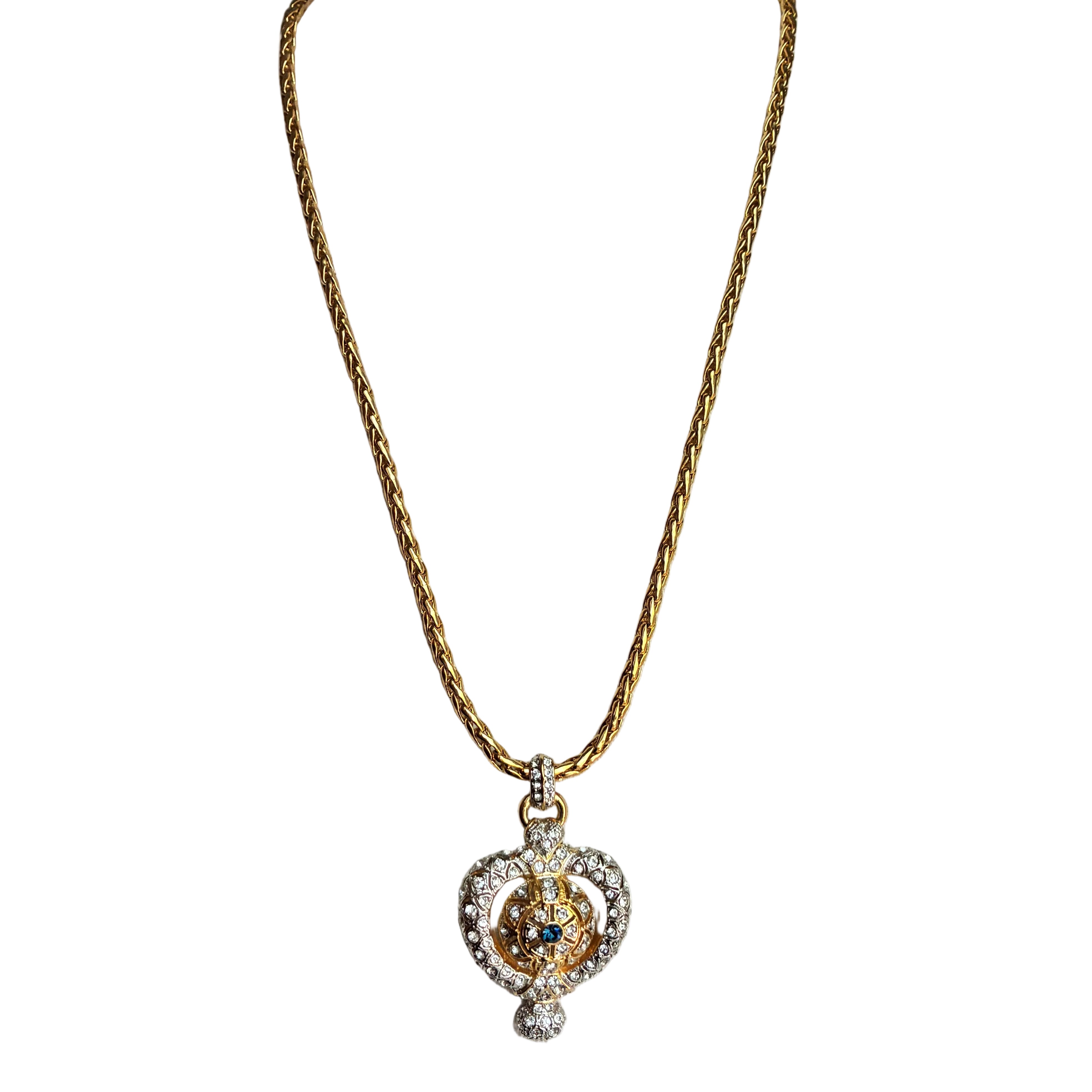 Vintage Mogul Crystal Pendant Necklace [SOLD]