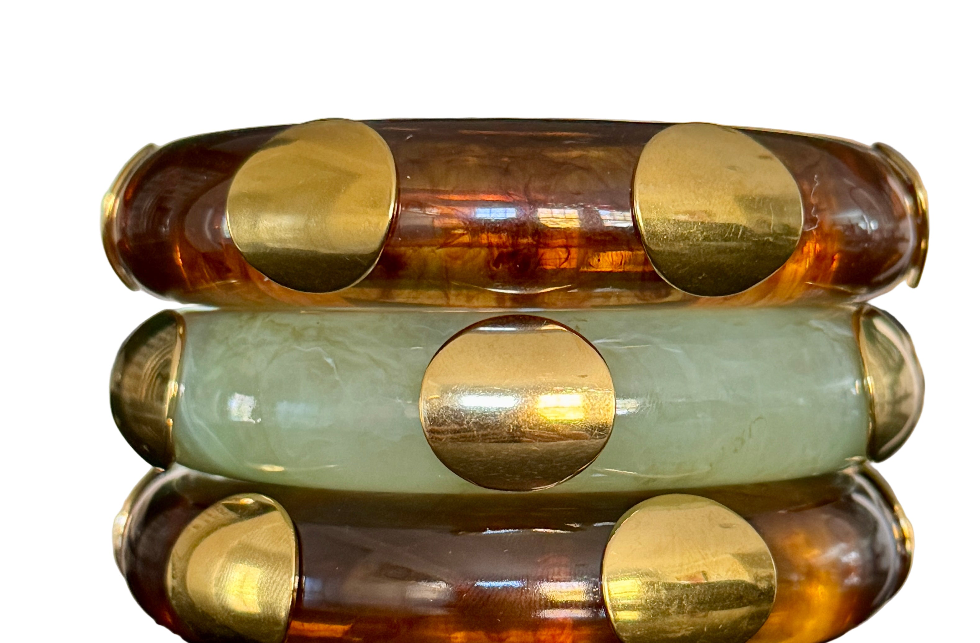 Tortoise or Jade Resin Bangle