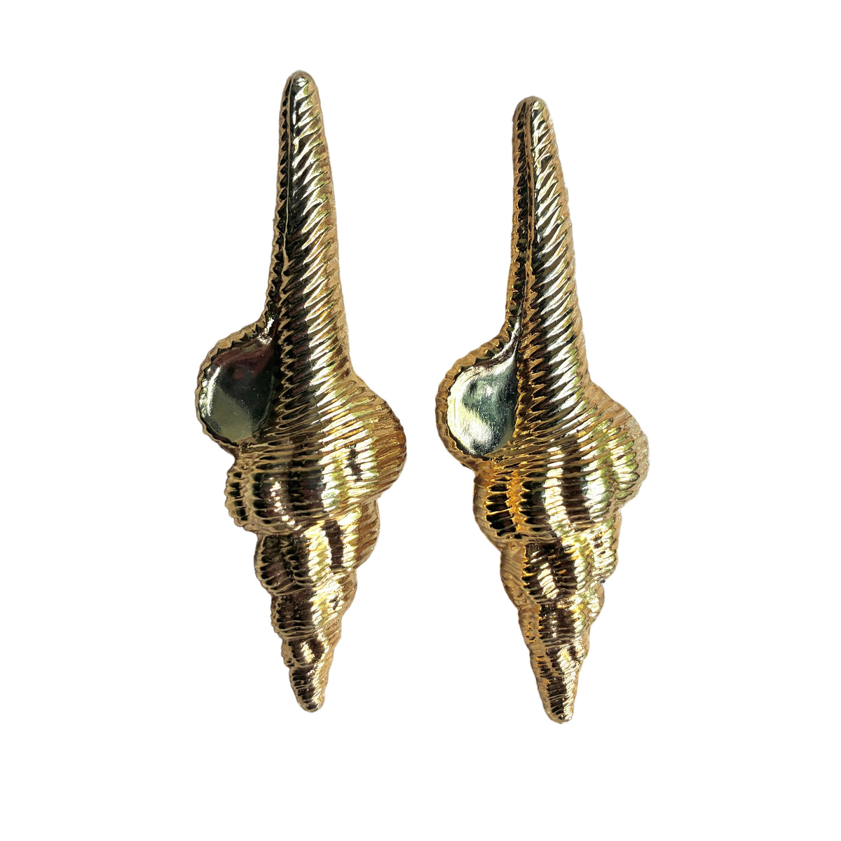 Linda Gold Shell Post Earrings