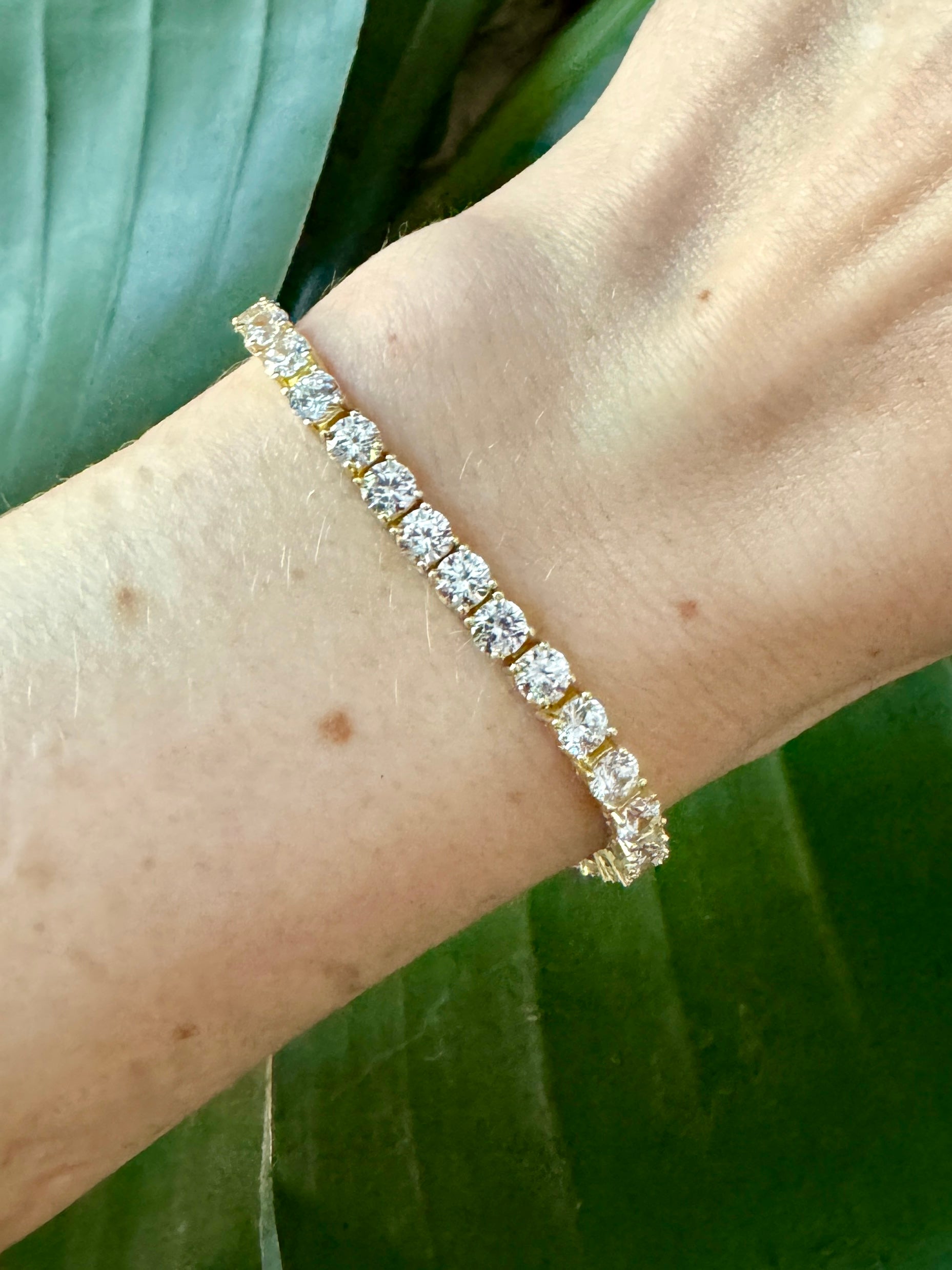 Classic Tennis Bracelet in Gold Plate or Sterling