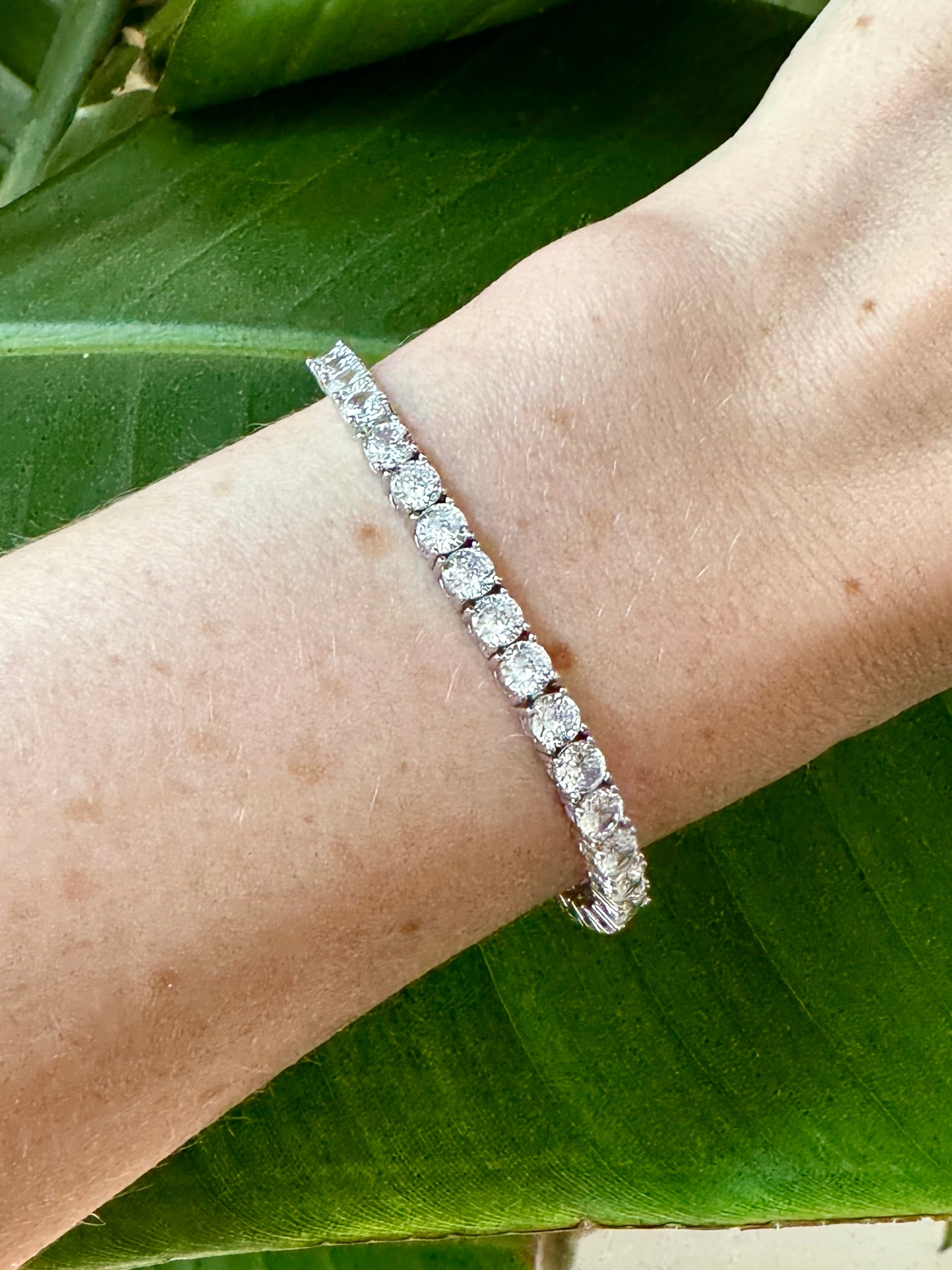 Classic Tennis Bracelet in Gold Plate or Sterling