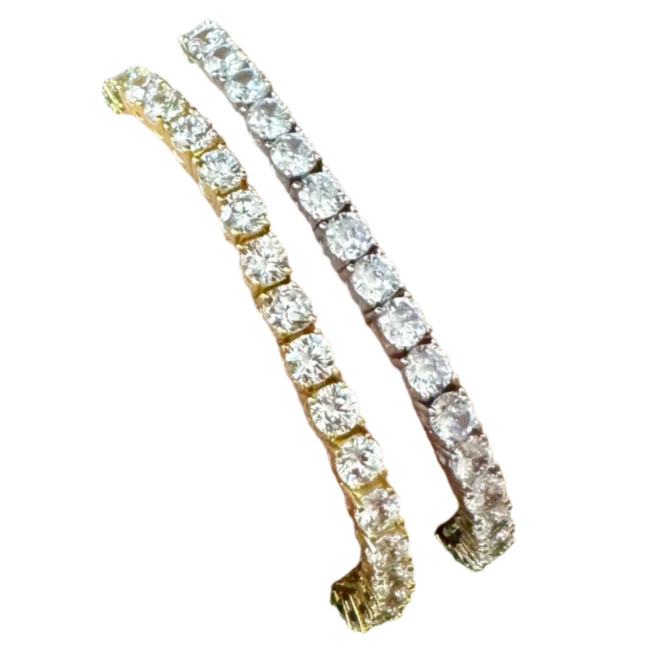 Classic Tennis Bracelet in Gold Plate or Sterling 6 inches