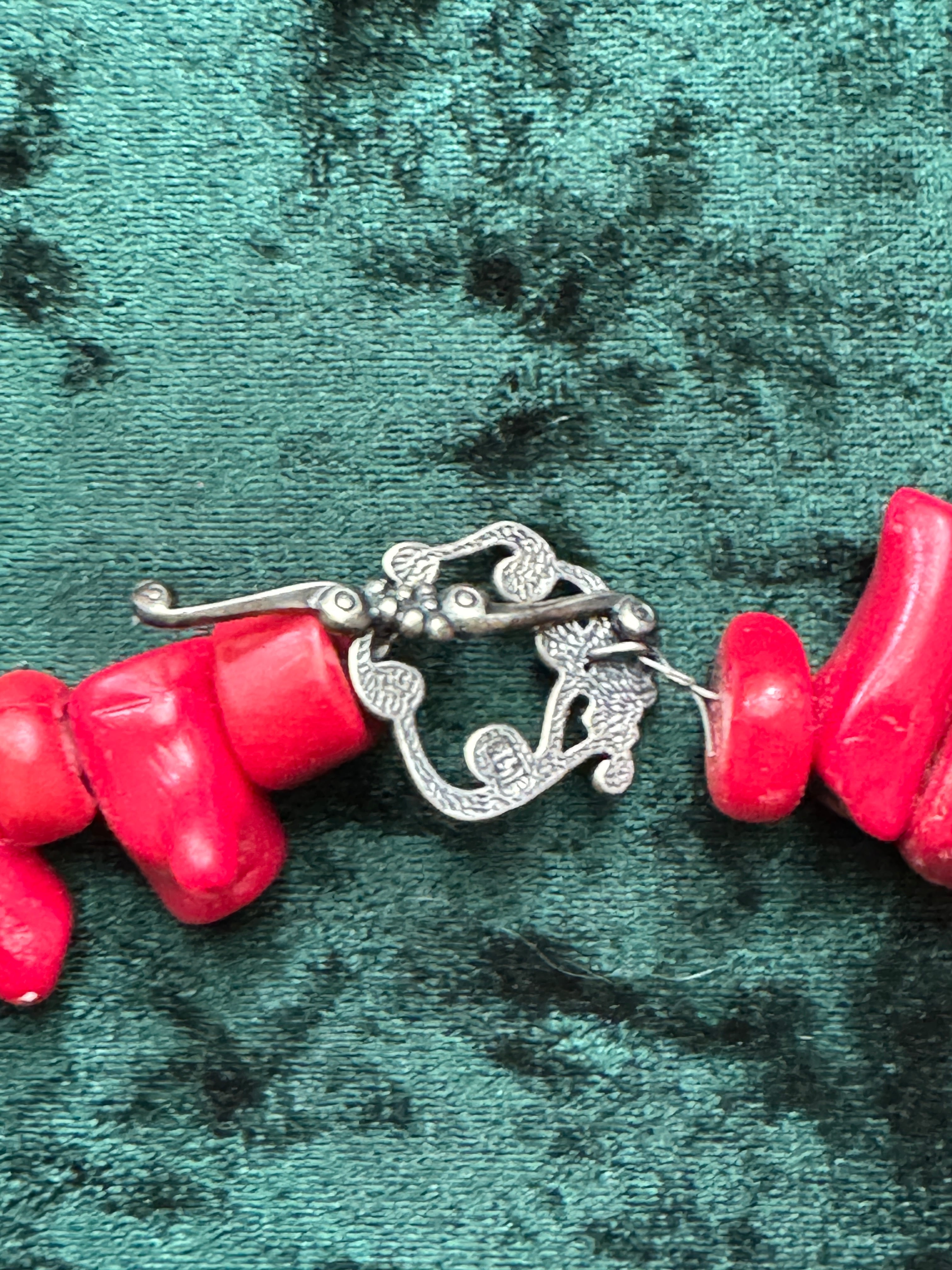 16-Inch Red Branch Coral Necklace