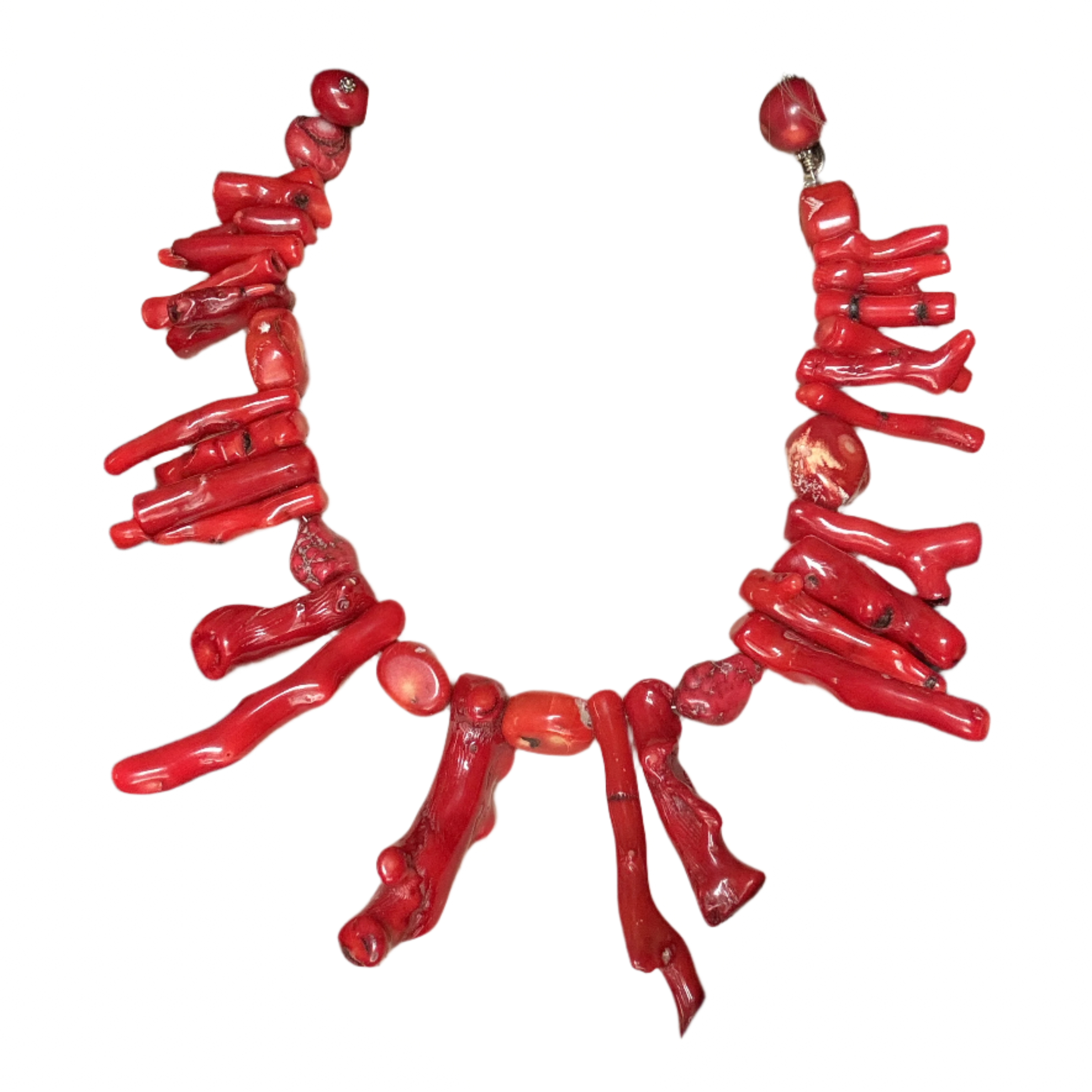 90s Genuine Red Coral Statement Necklace