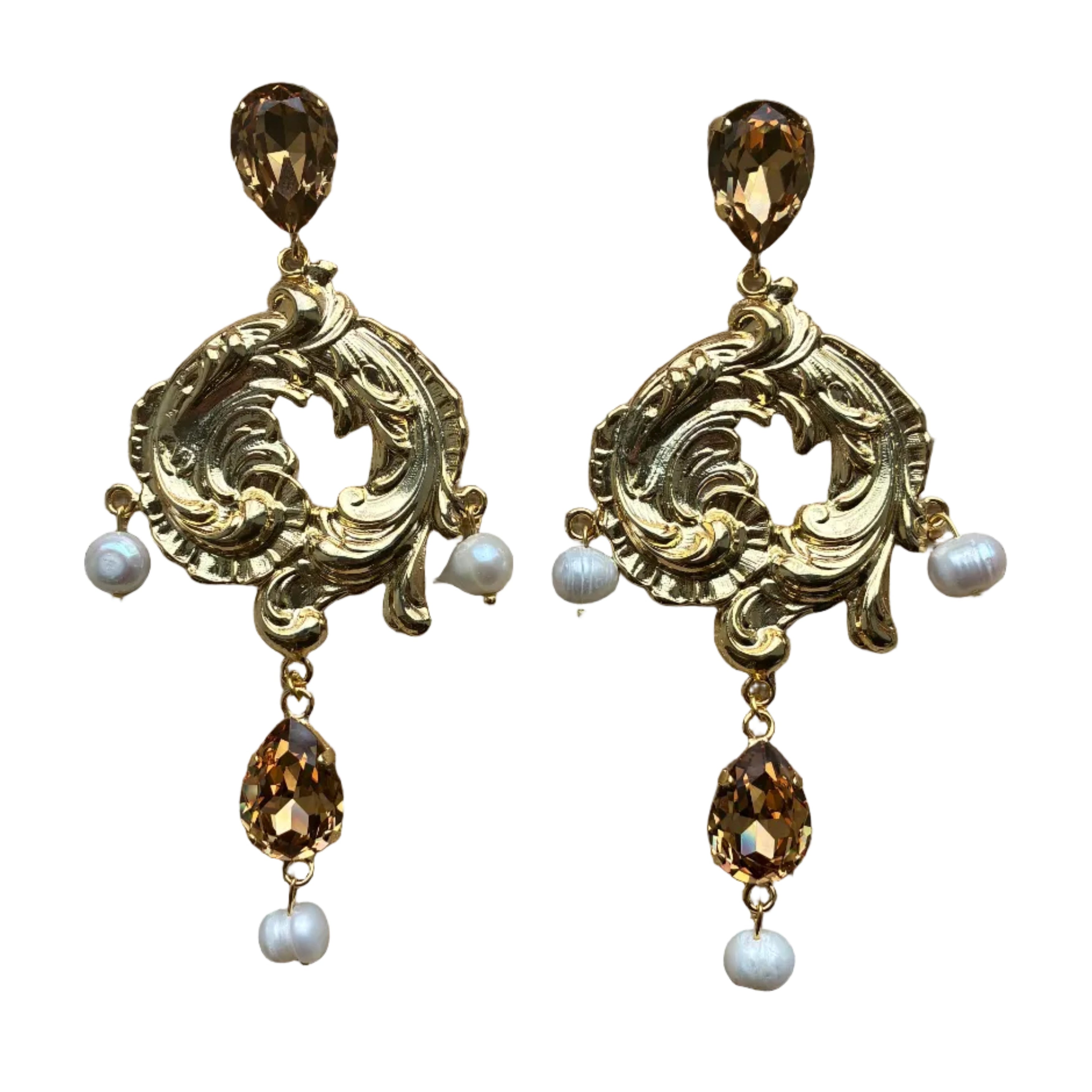 Baroque Statement Earrings