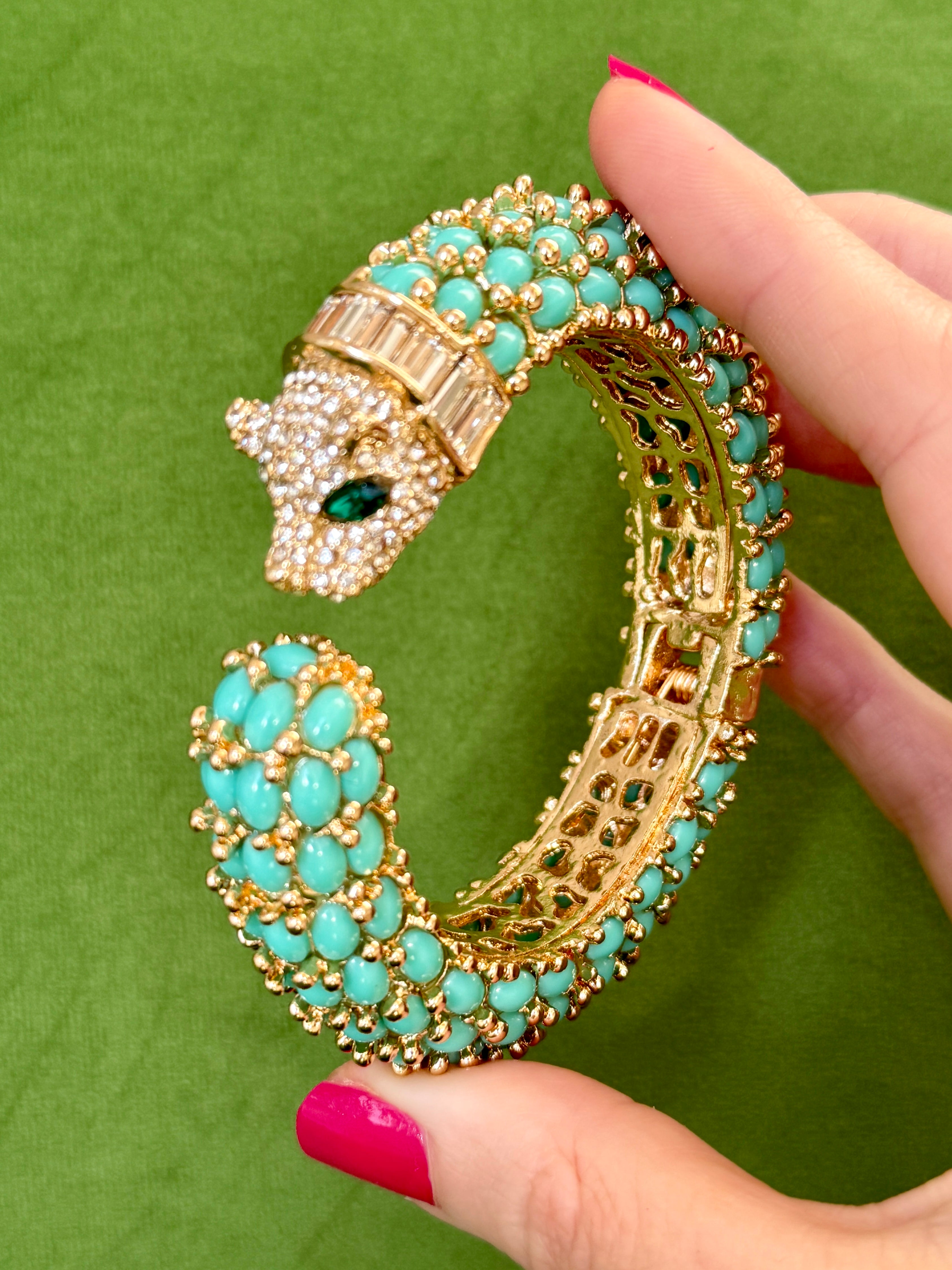 Turquoise Panther Bracelet