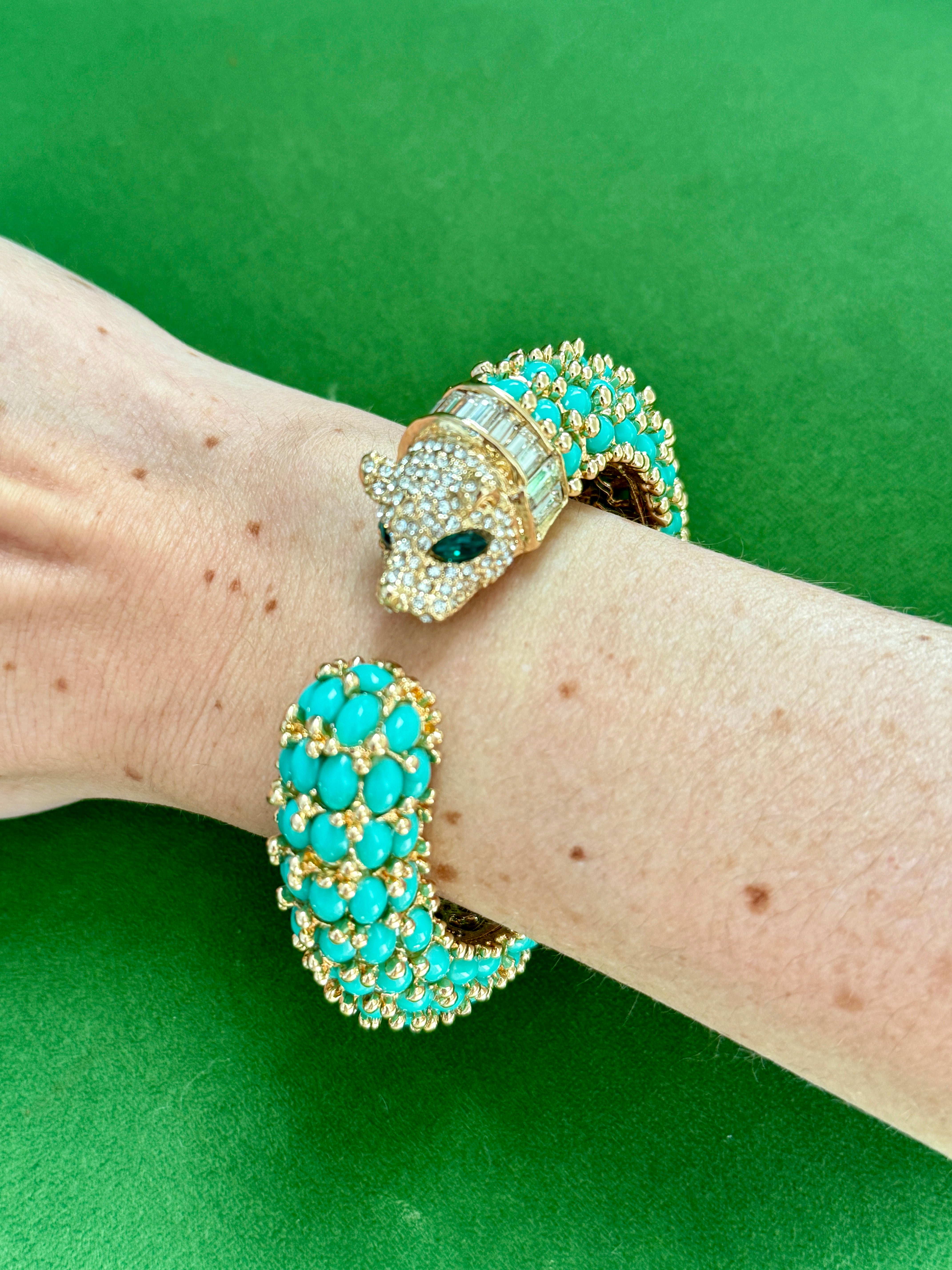 Turquoise Panther Bracelet