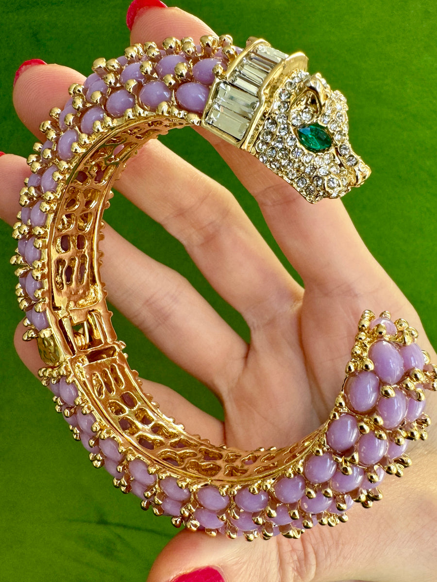 Lavender Purple Panther Bracelet