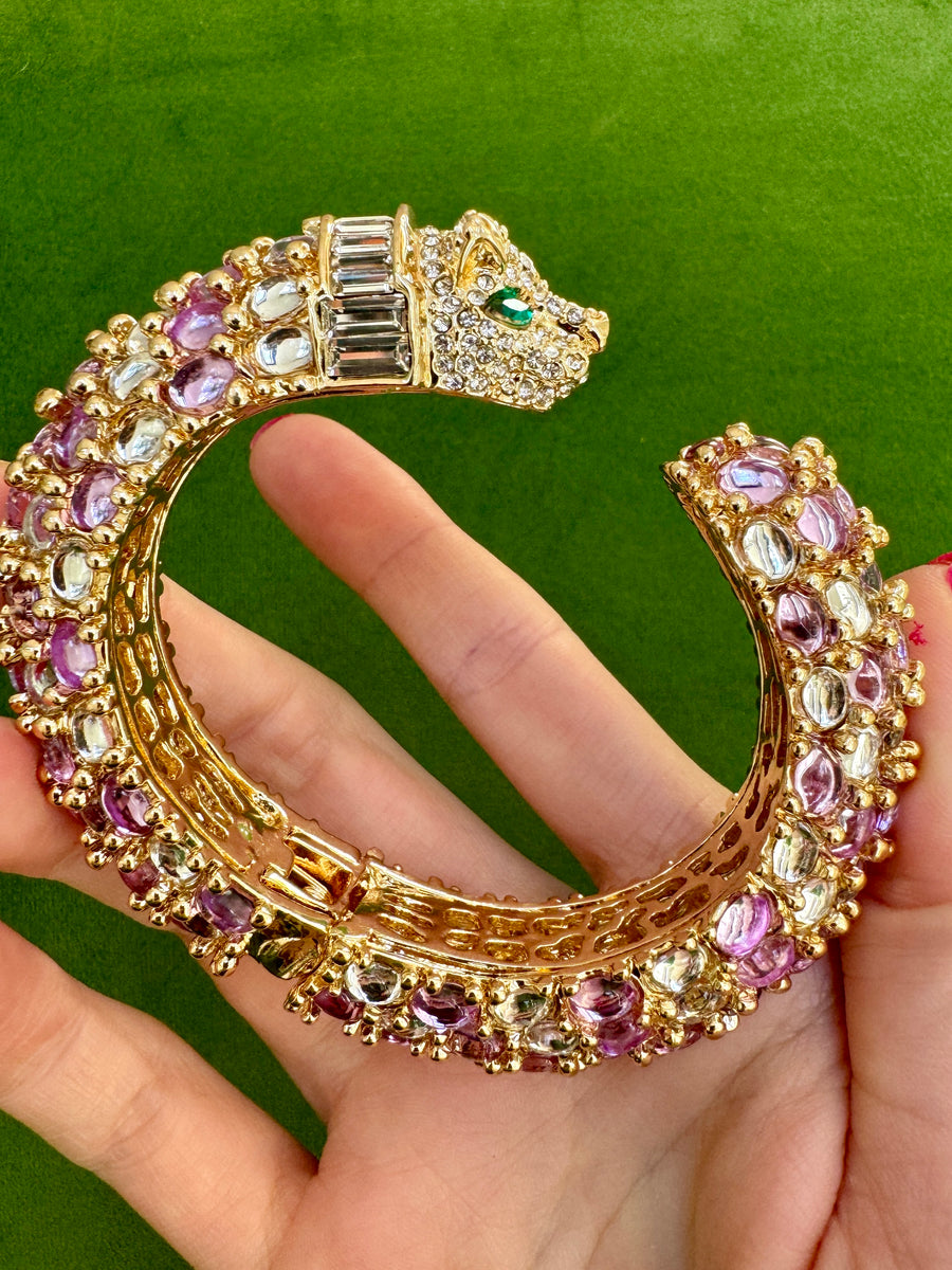 Purple Jewel Panther Bracelet